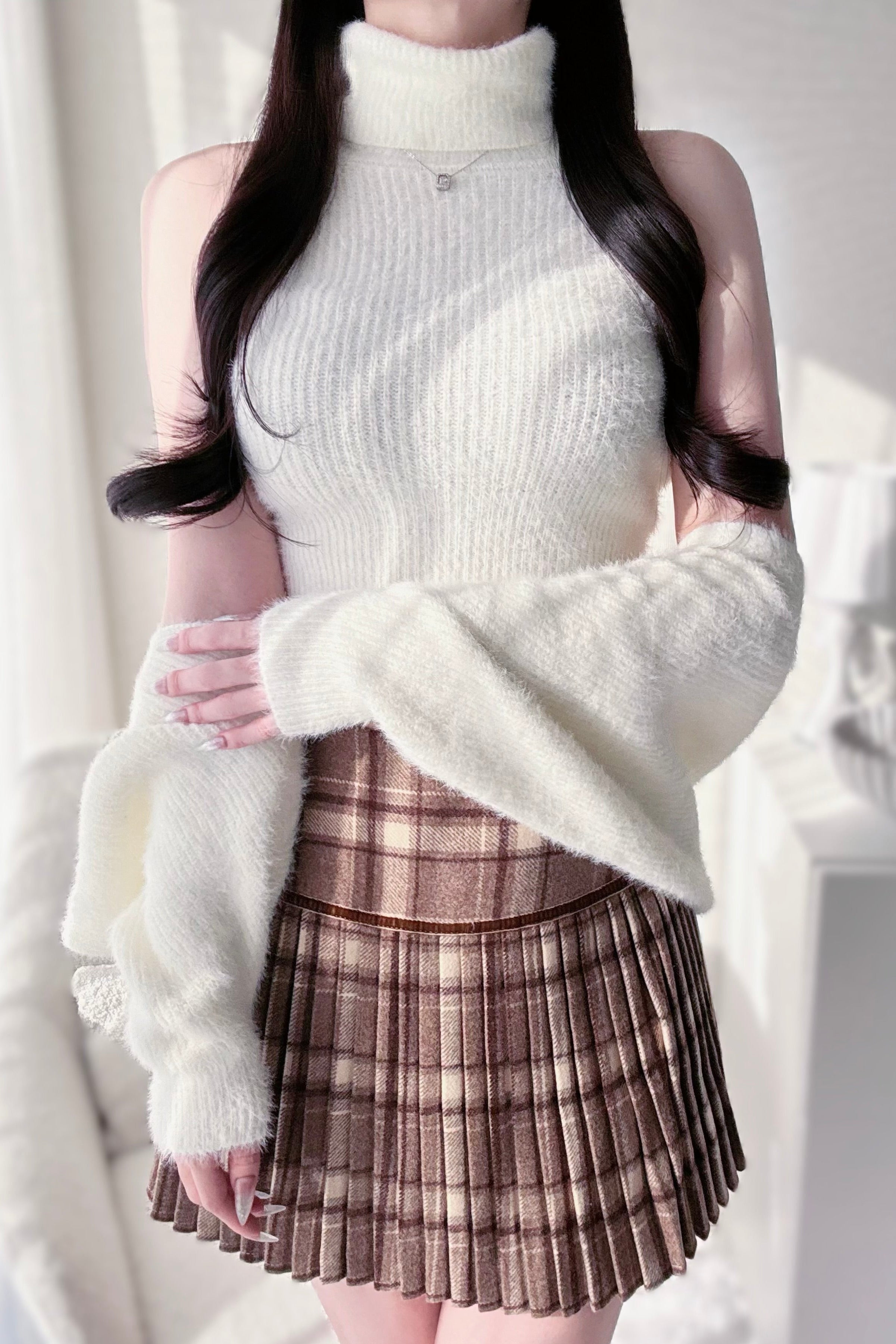 オフショルツーピースニット KR13613