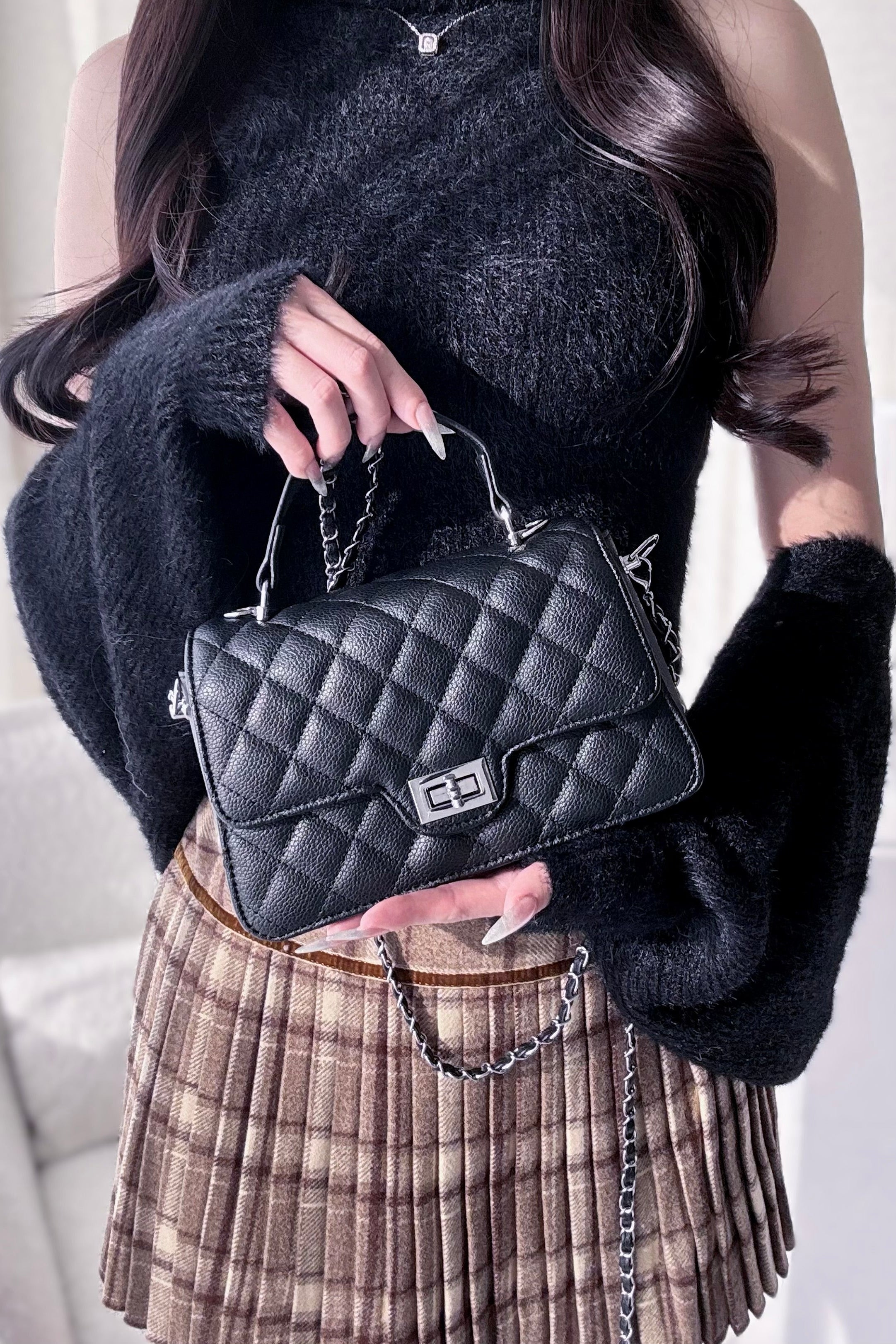 キルティングハンドバック KR13608