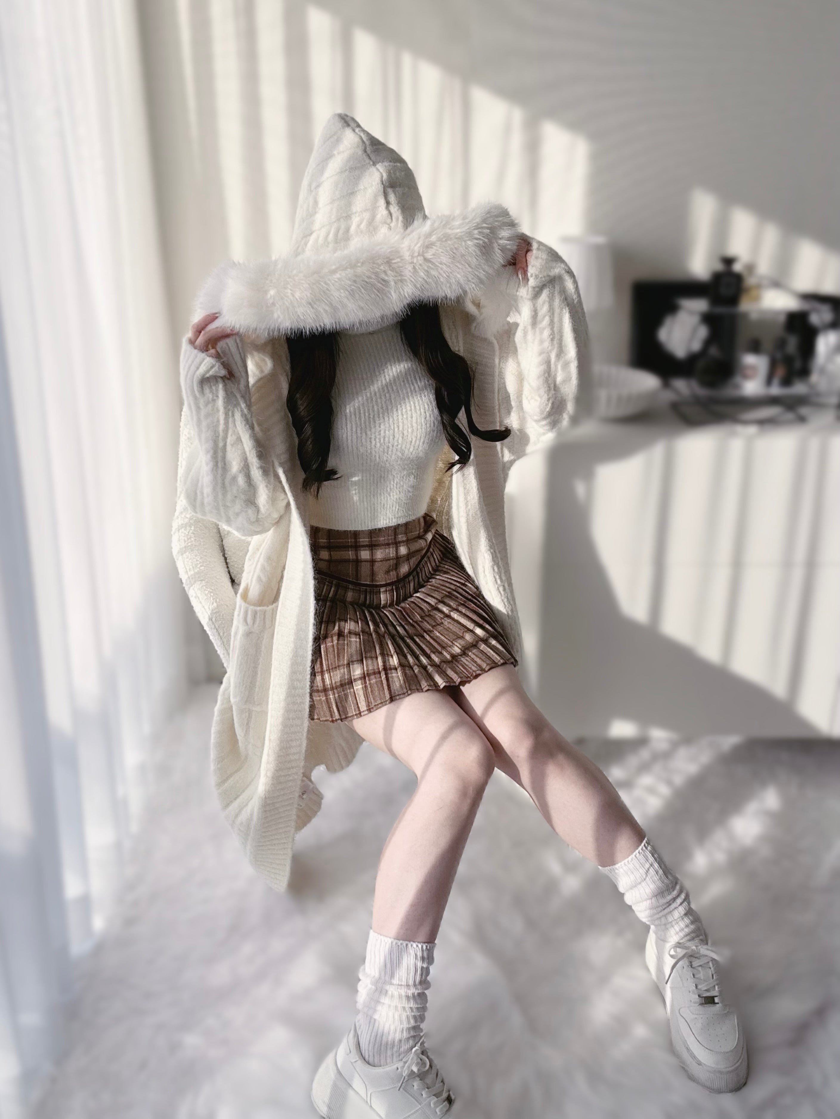 ニットファーコート KR30152