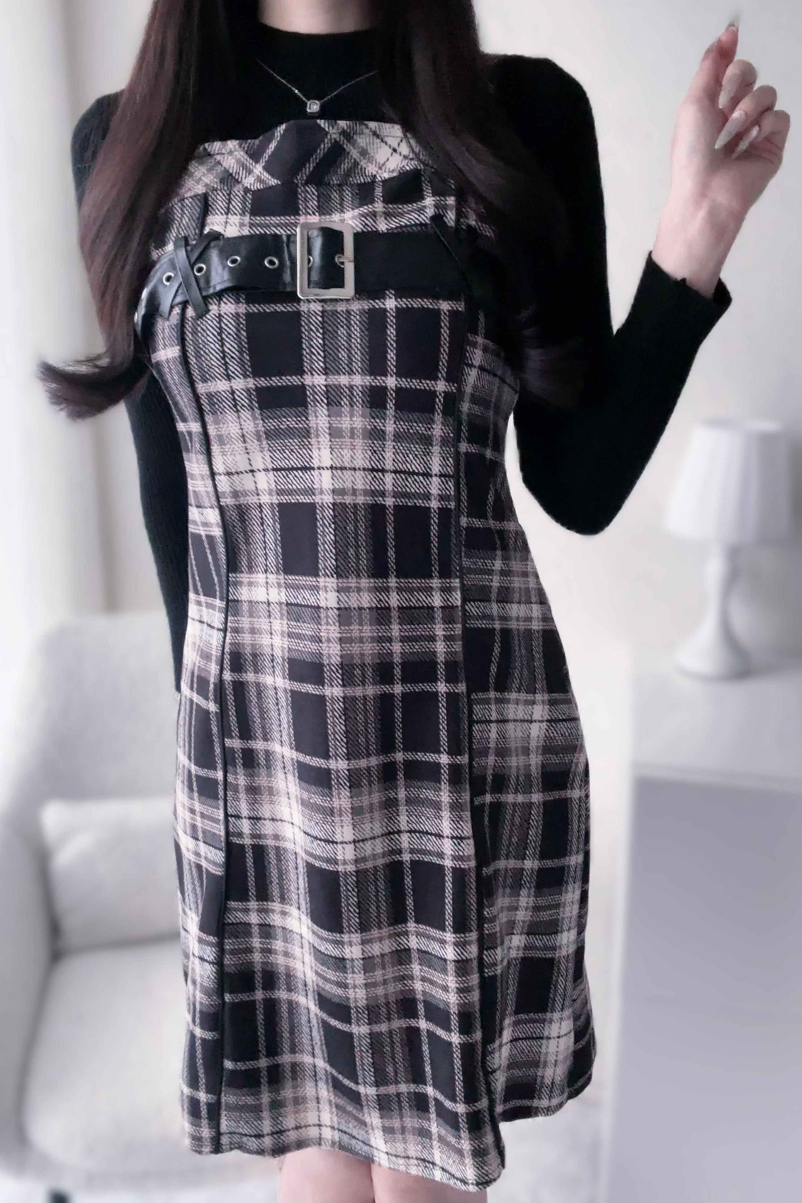 ツーピースチェックワンピース KR30155