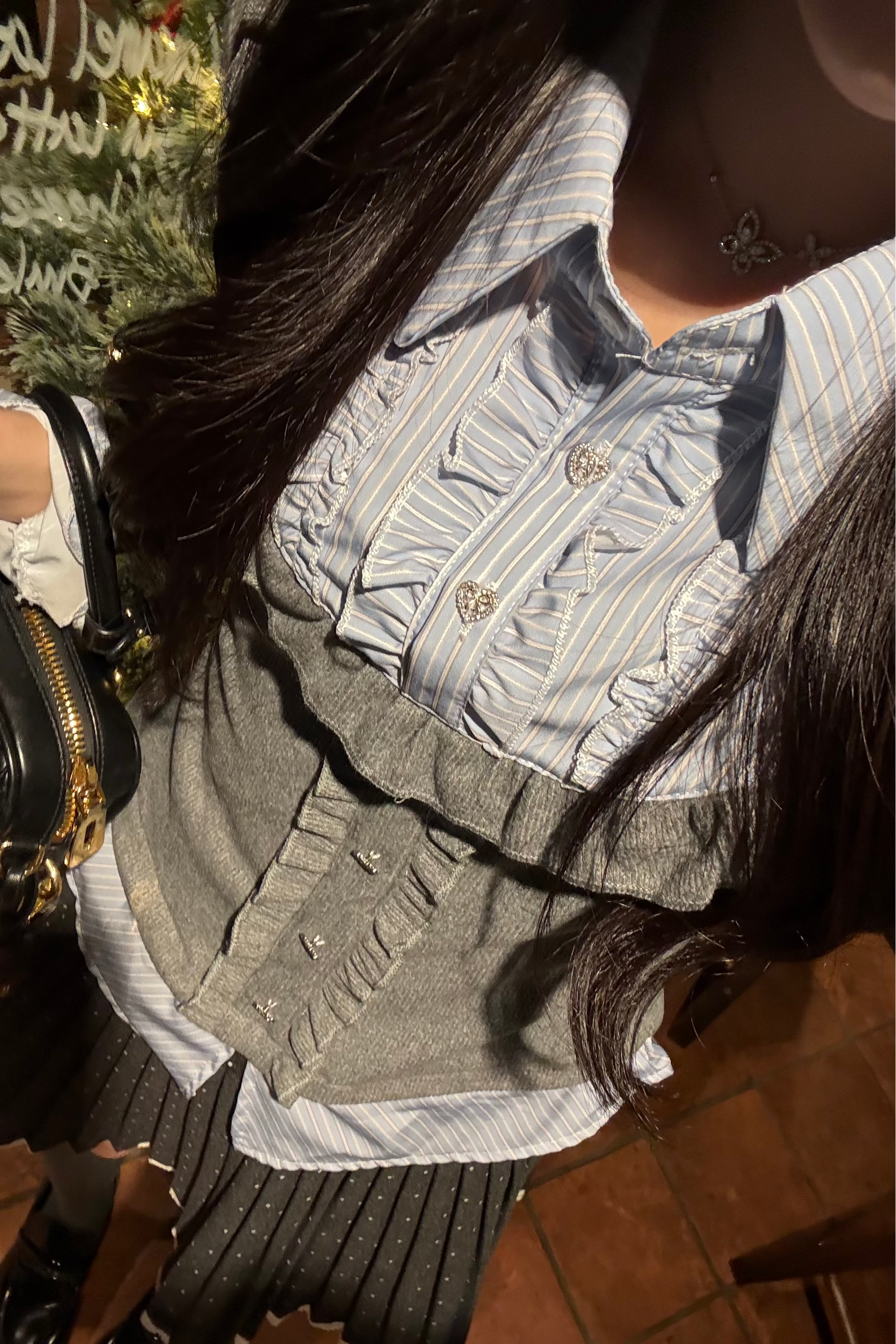 クラシカルシャツドッキングトップス KR13903