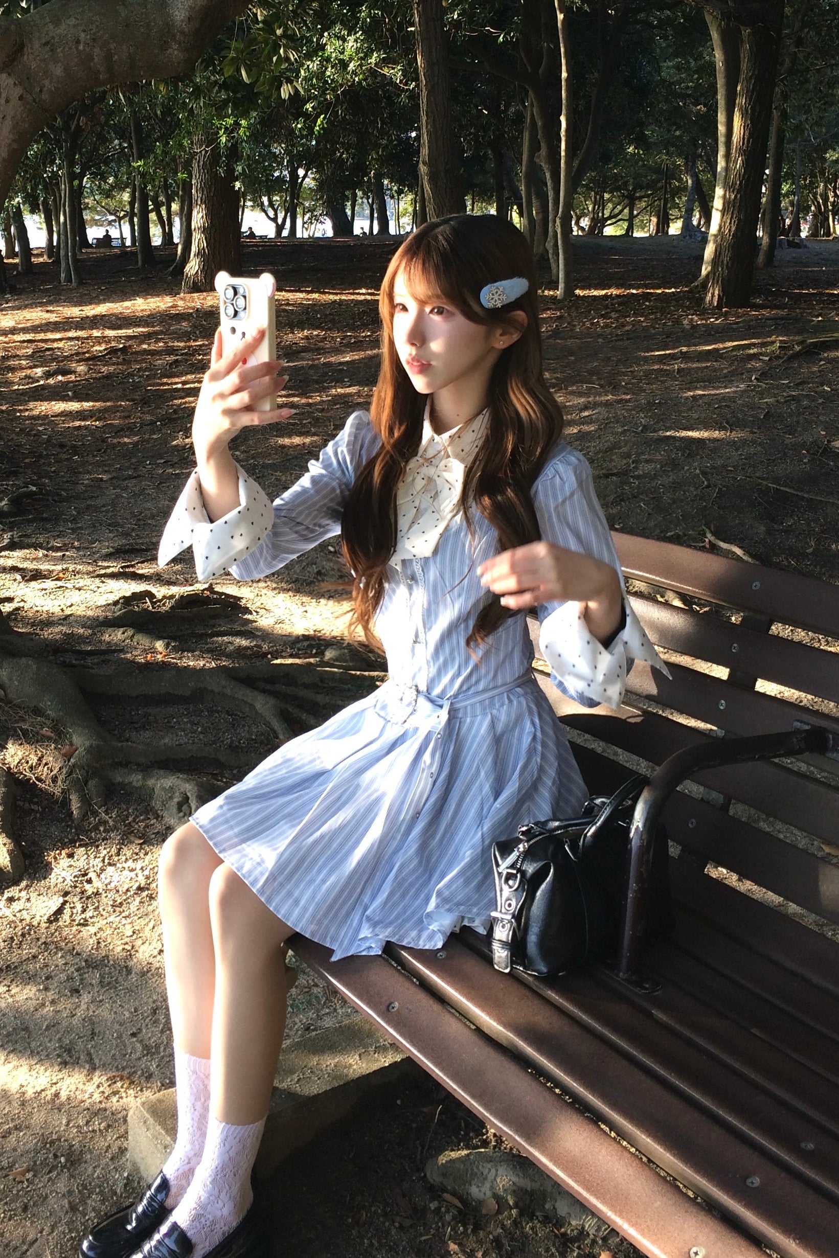 ハートドットリボンワンピース KR14386