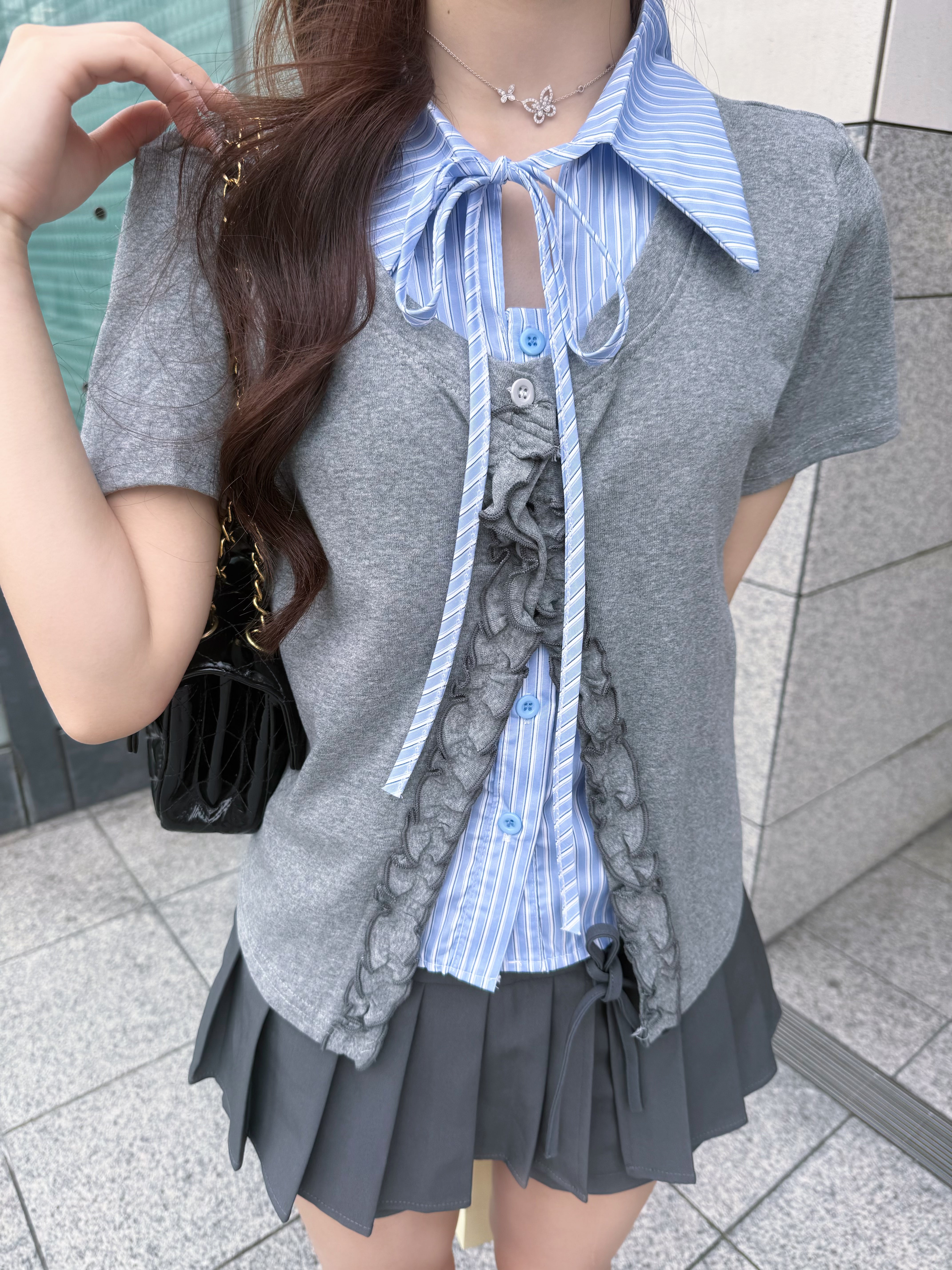 プリーツリボンスカート KR13896