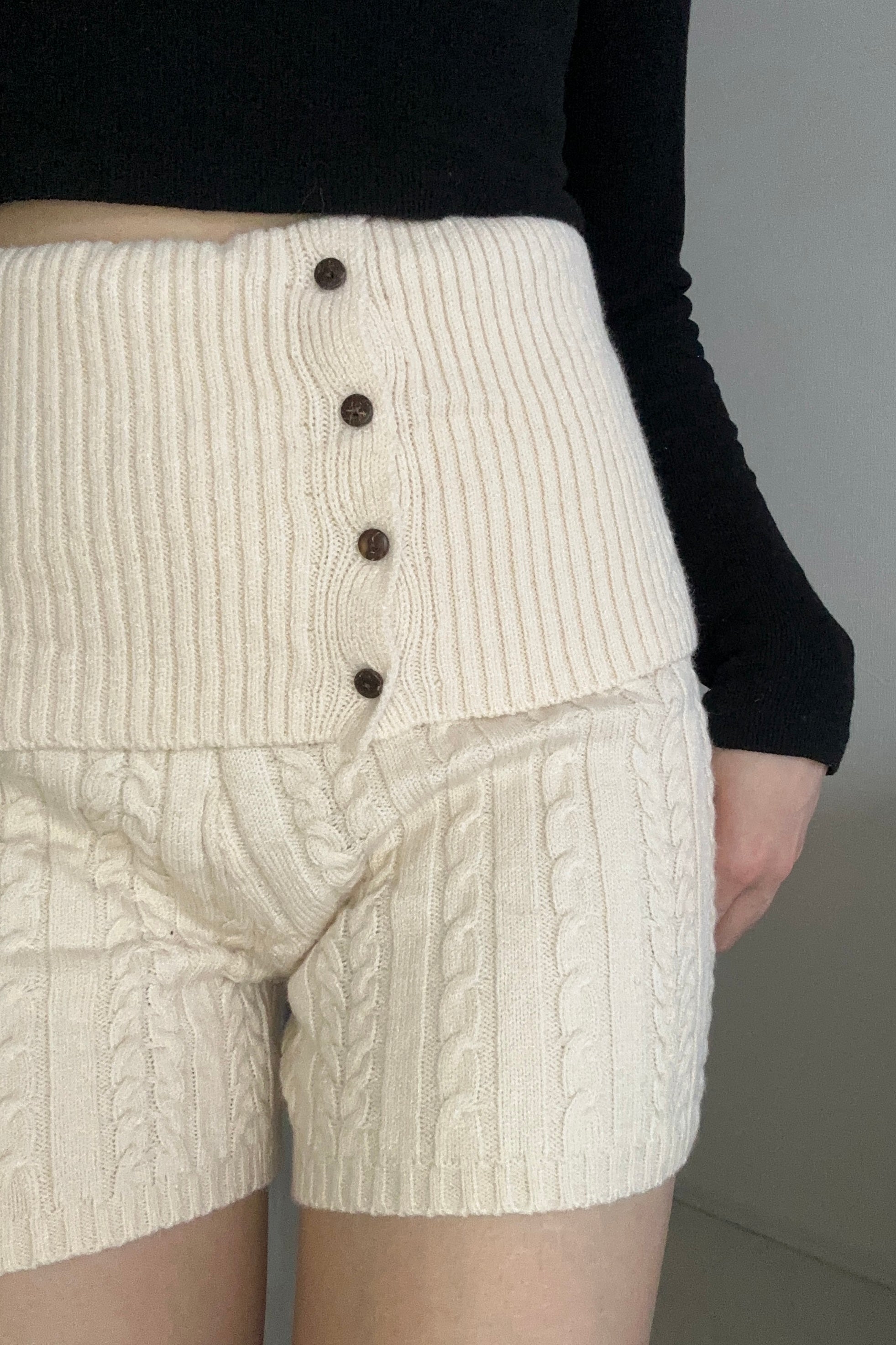 リブニットショートパンツ KR13474