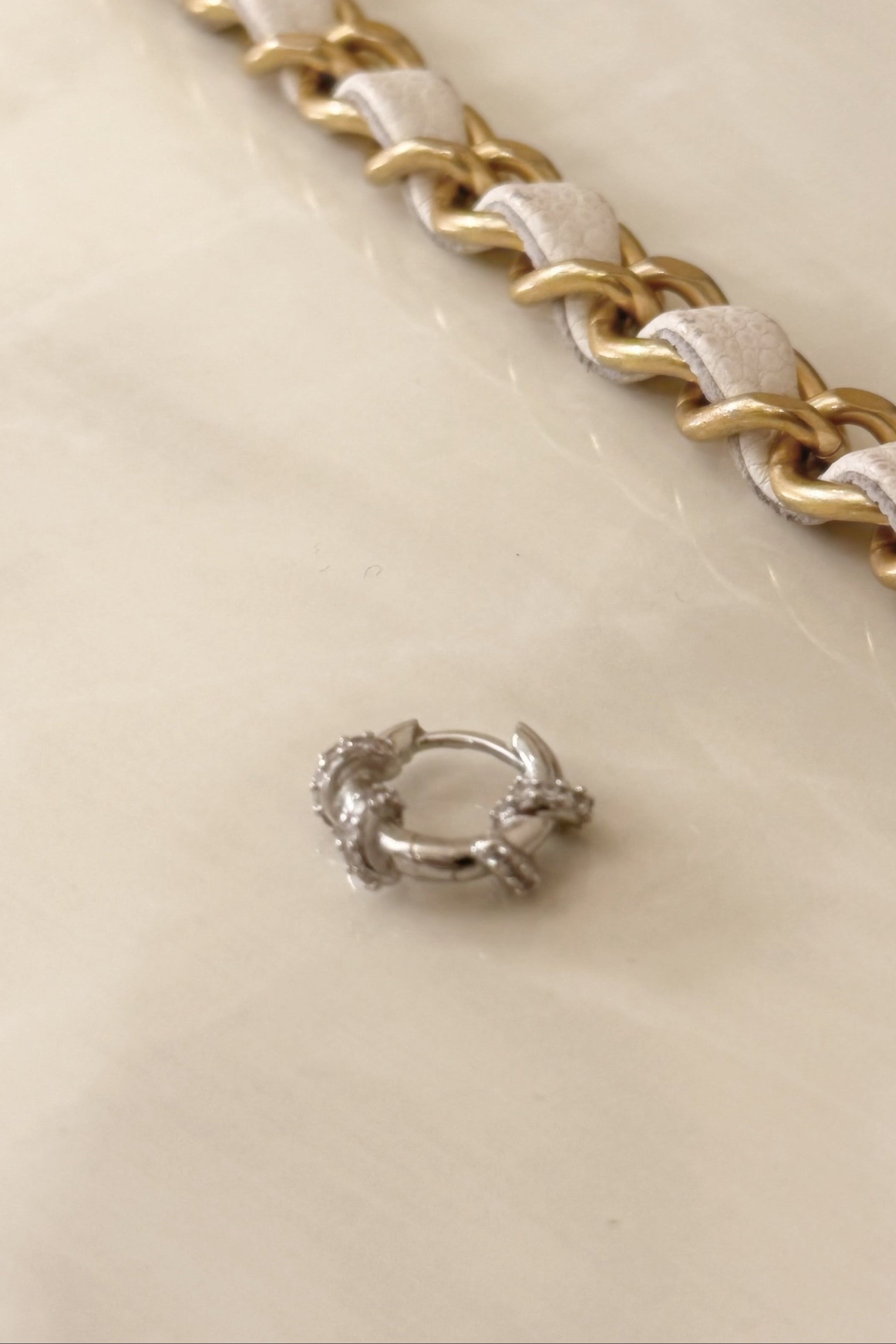 シルバーリングピアス KR13635