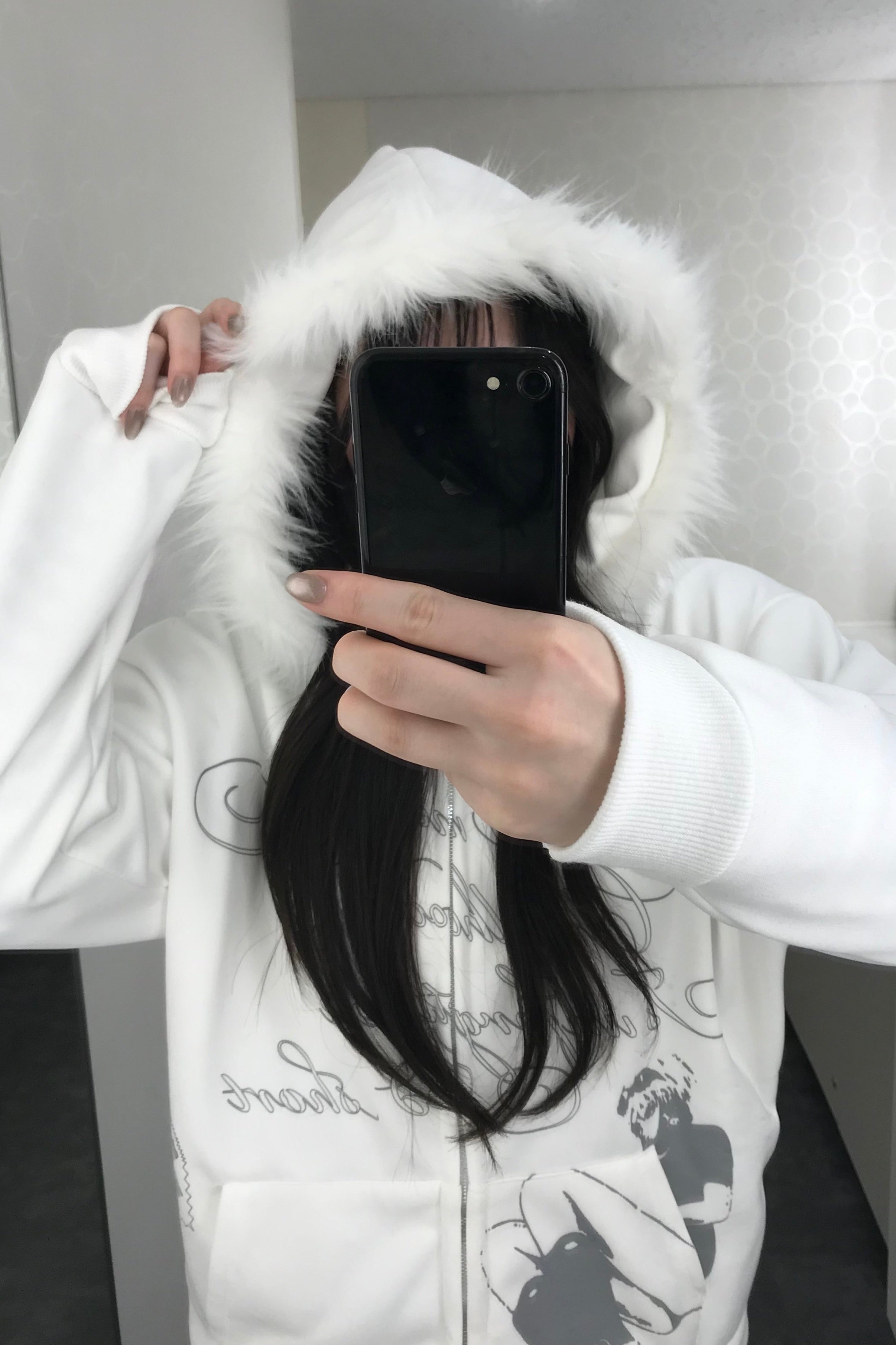 ファーフードスウェット KR13730