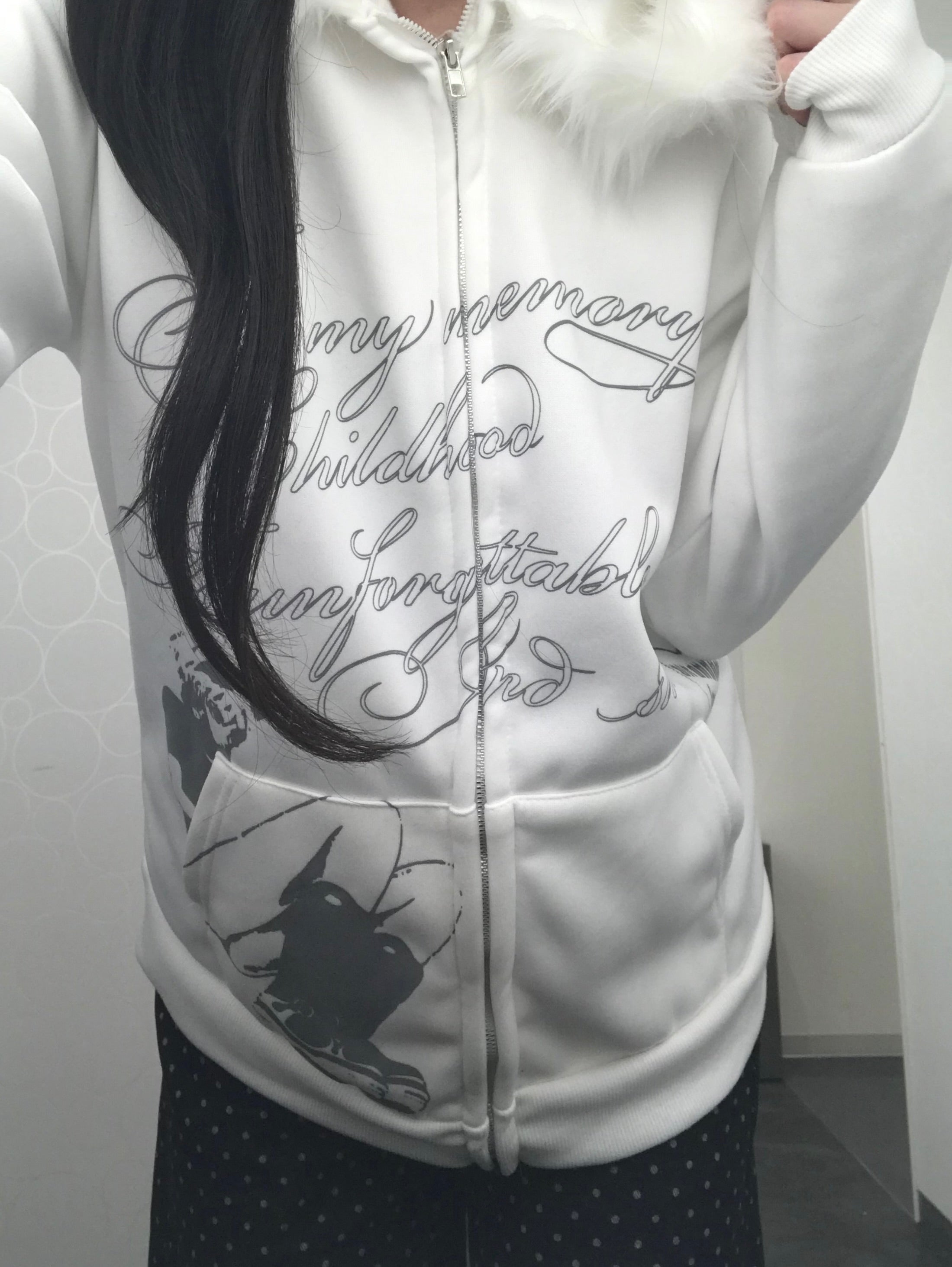 ファーフードスウェット KR13730