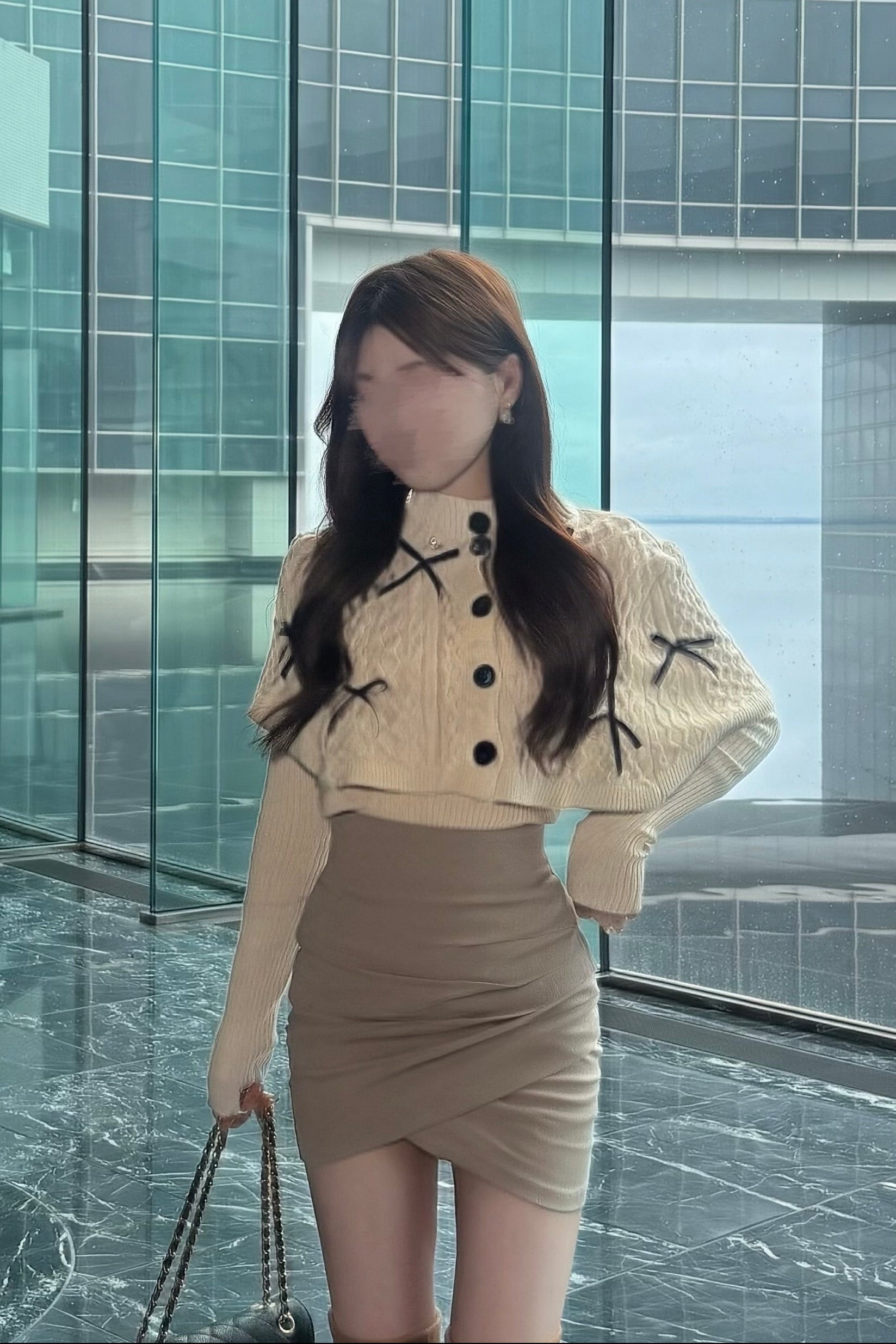 クラシカルボタンケープニット KR13935