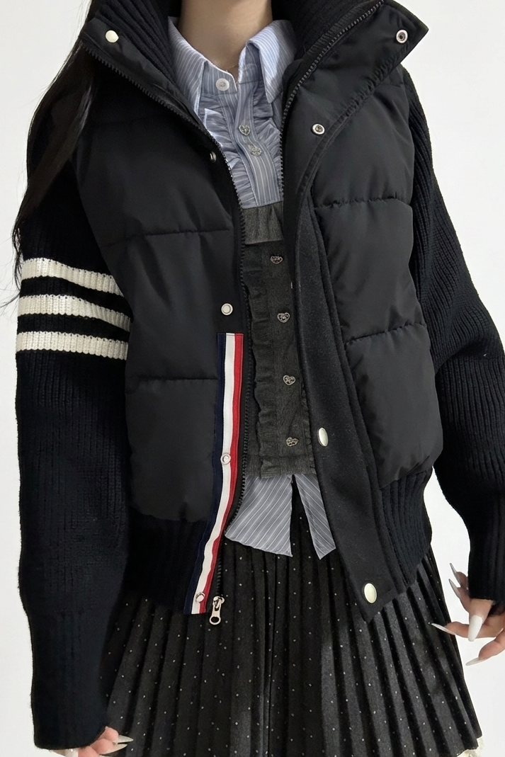 ハイネックニットドッキングダウンKR30398