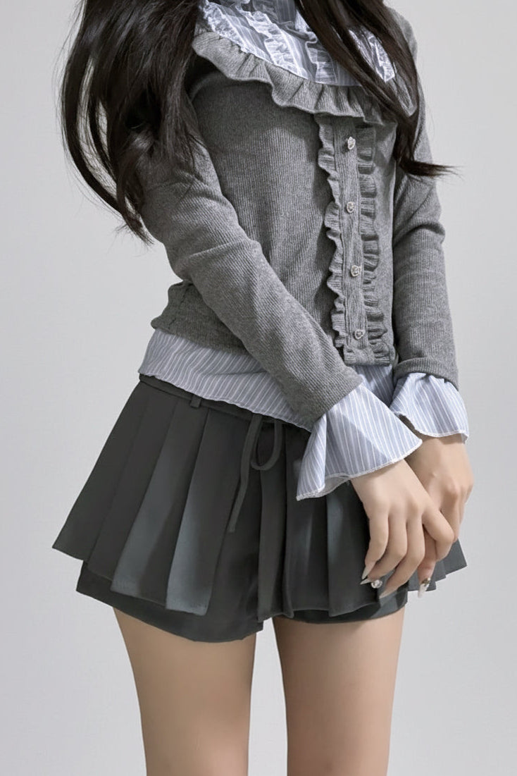 プリーツリボンスカート KR13896