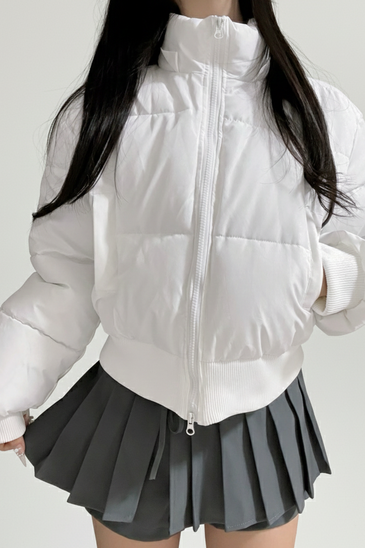 ファーフードショートダウン KR30405