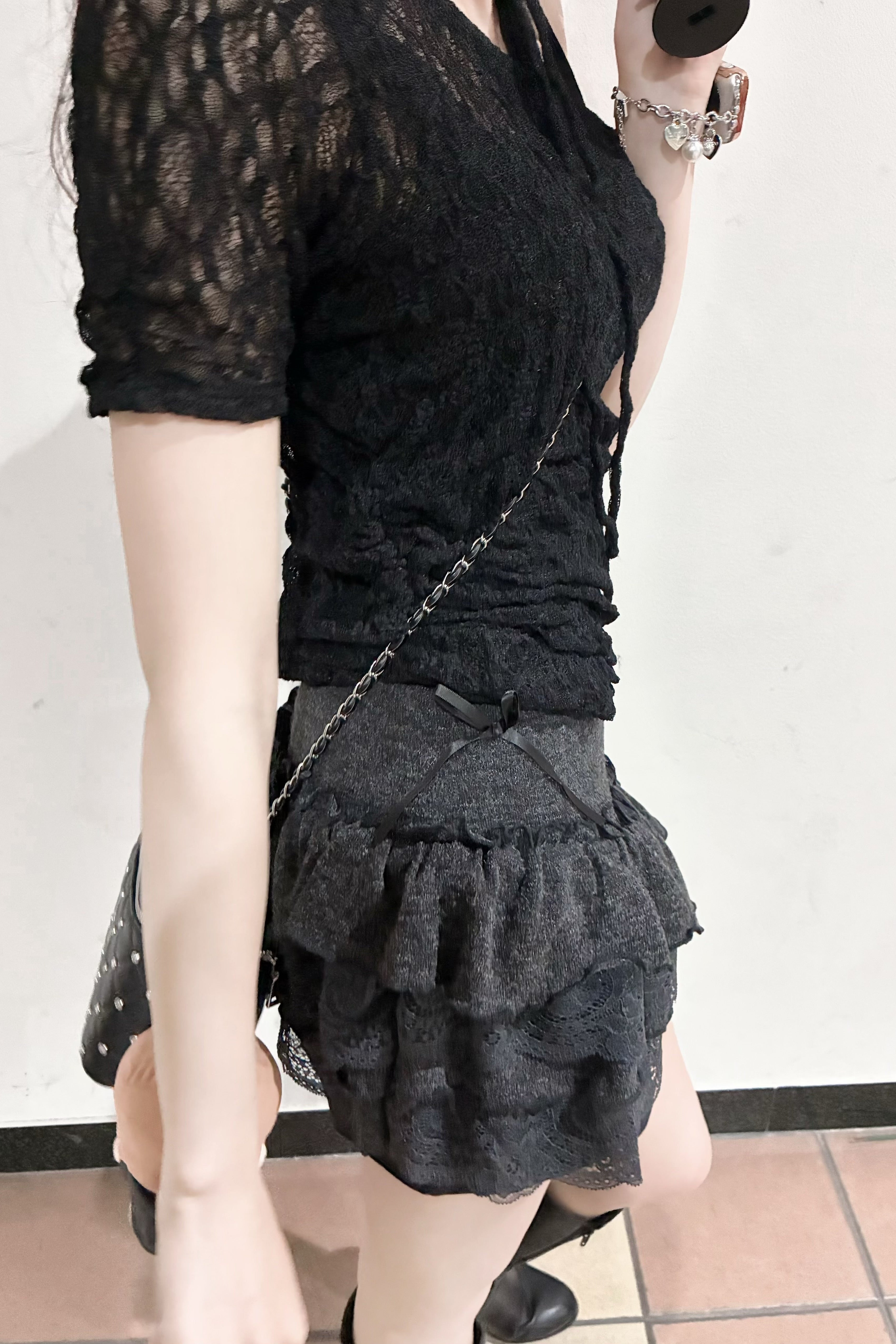 ローウエストフリルスカート KR14496