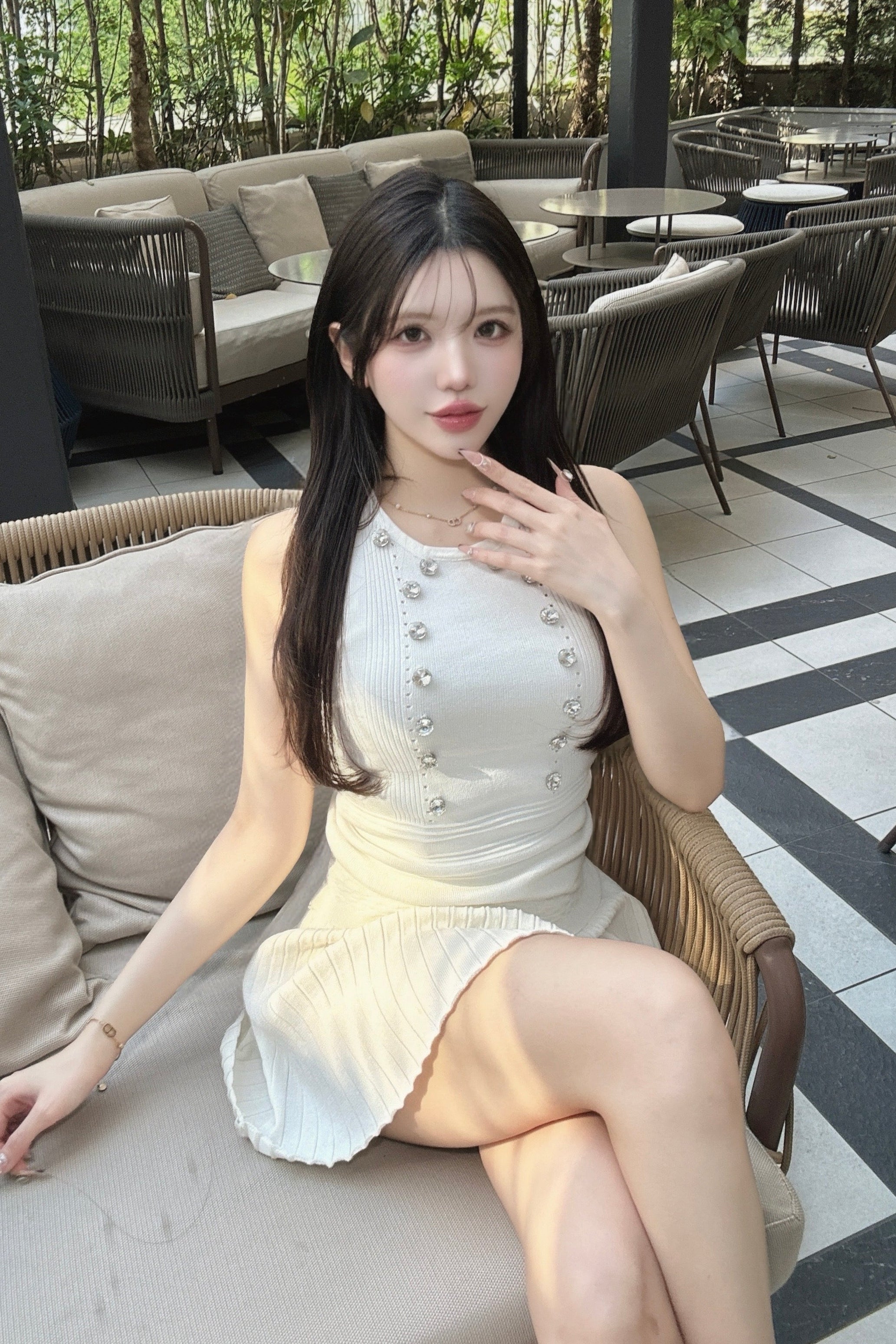 ダブルボタンノースリーブセットアップ KR30556