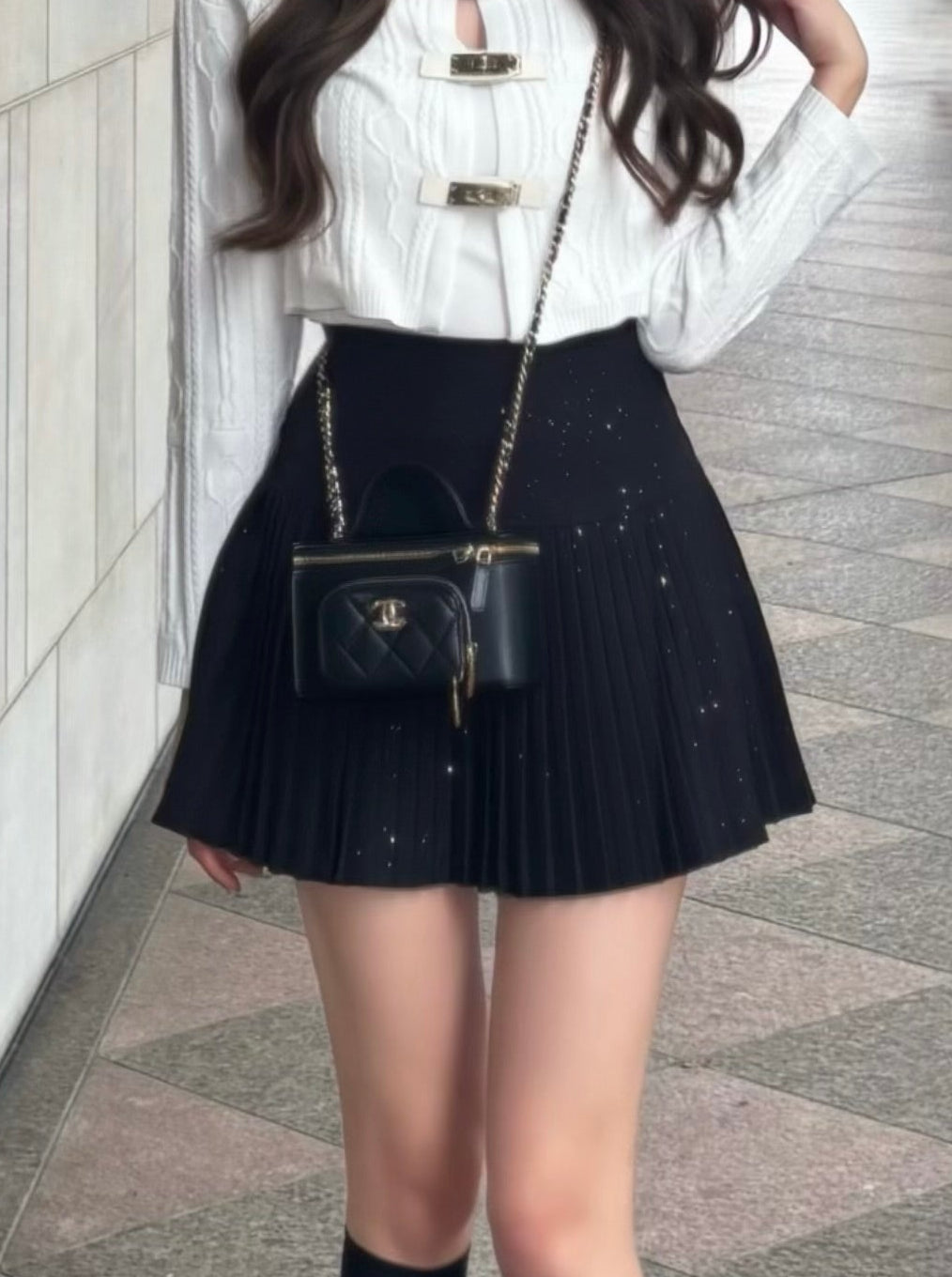 キラキラプリーツスカート KR13749