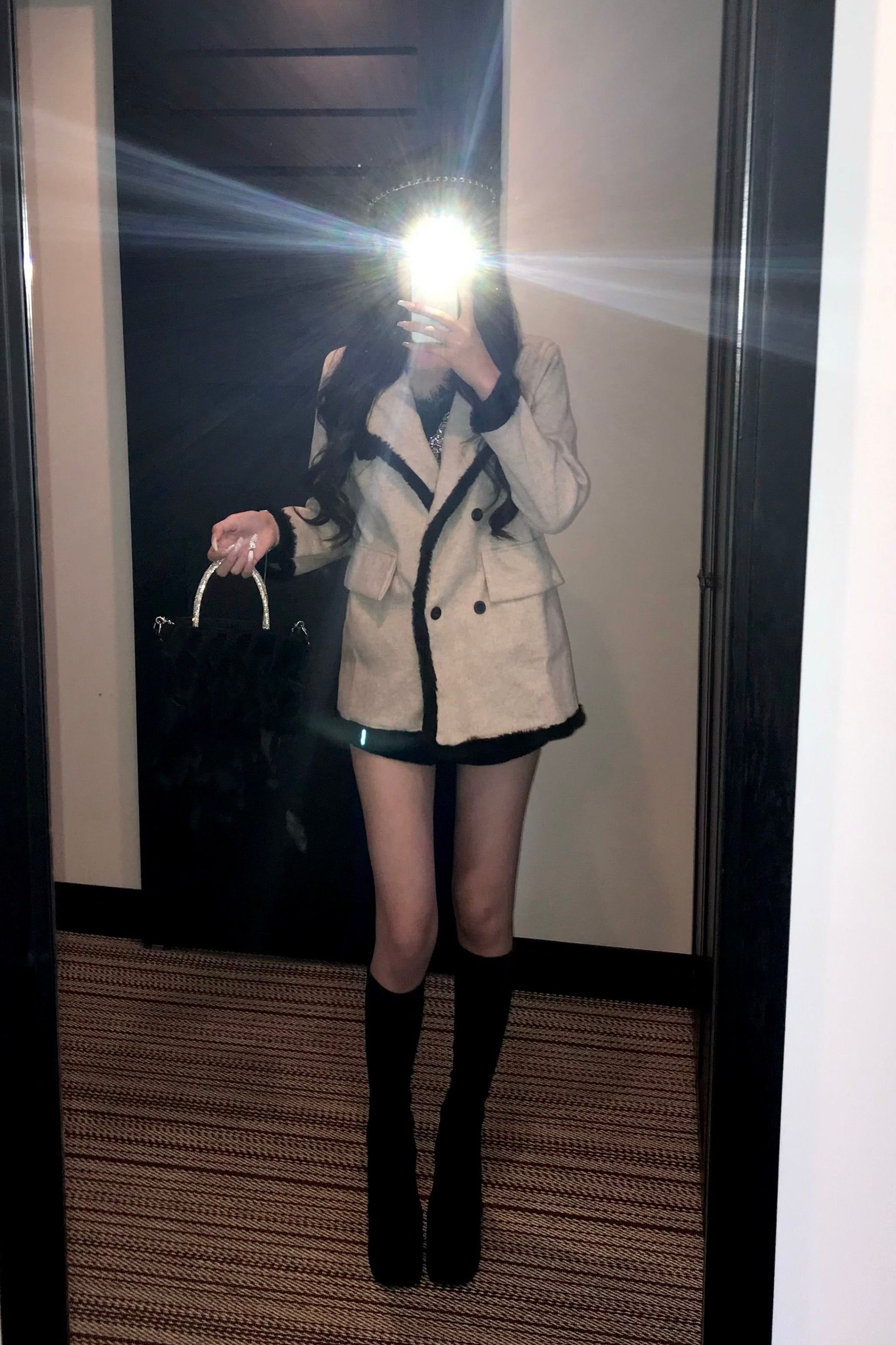 バイカラーメルトンコート KR30258