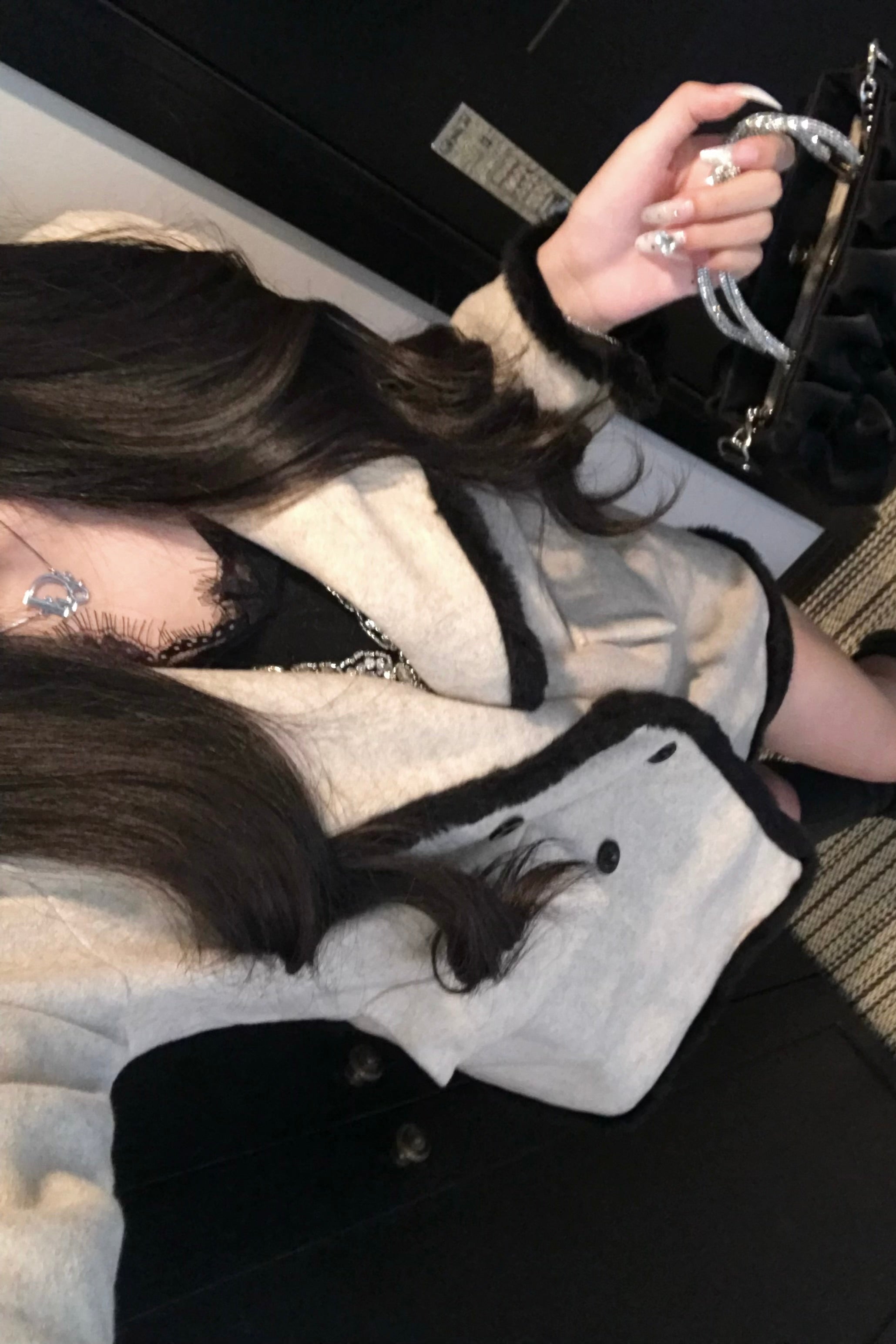 バイカラーメルトンコート KR30258