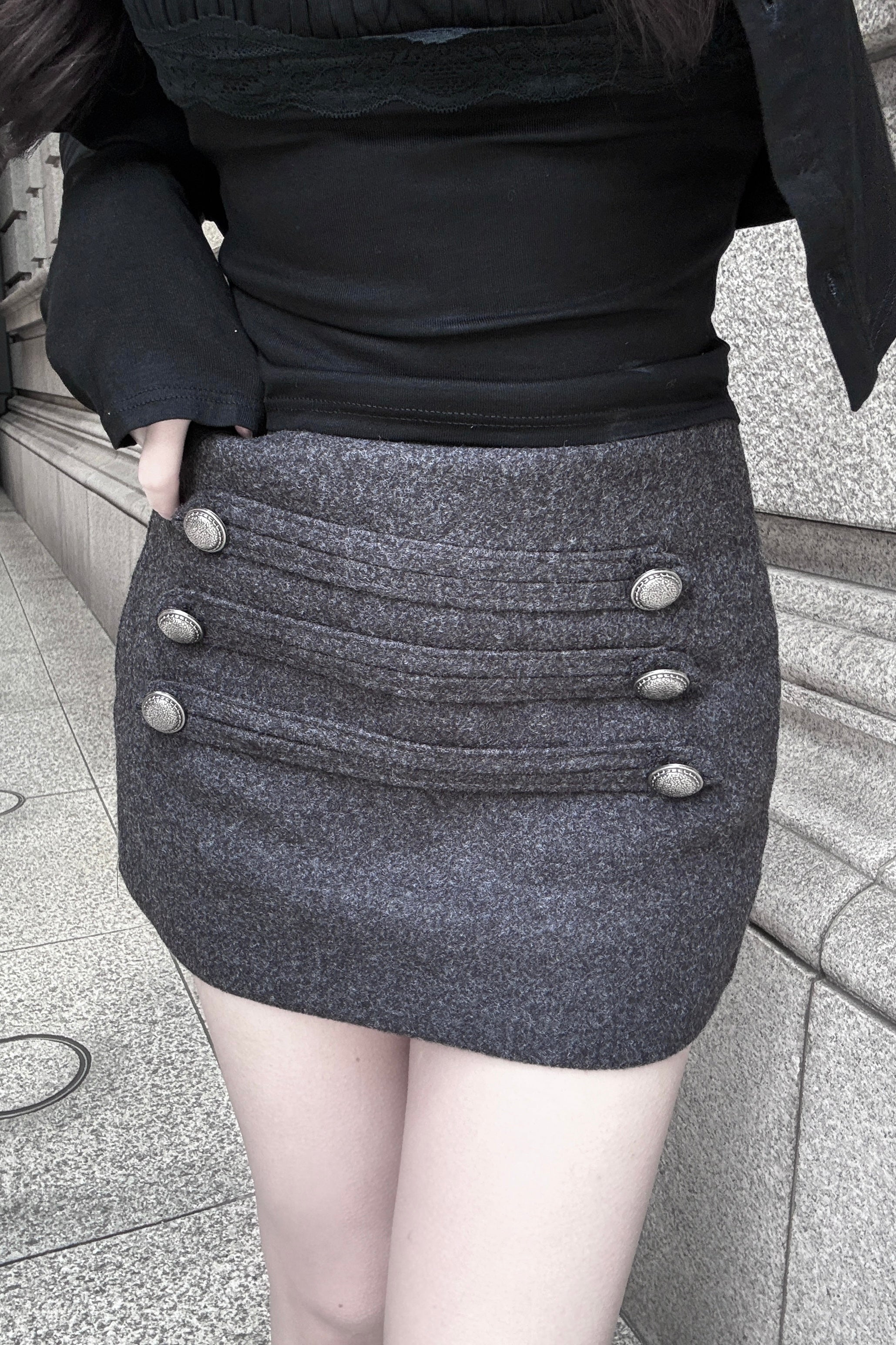 フロントボタンスカート KR14451