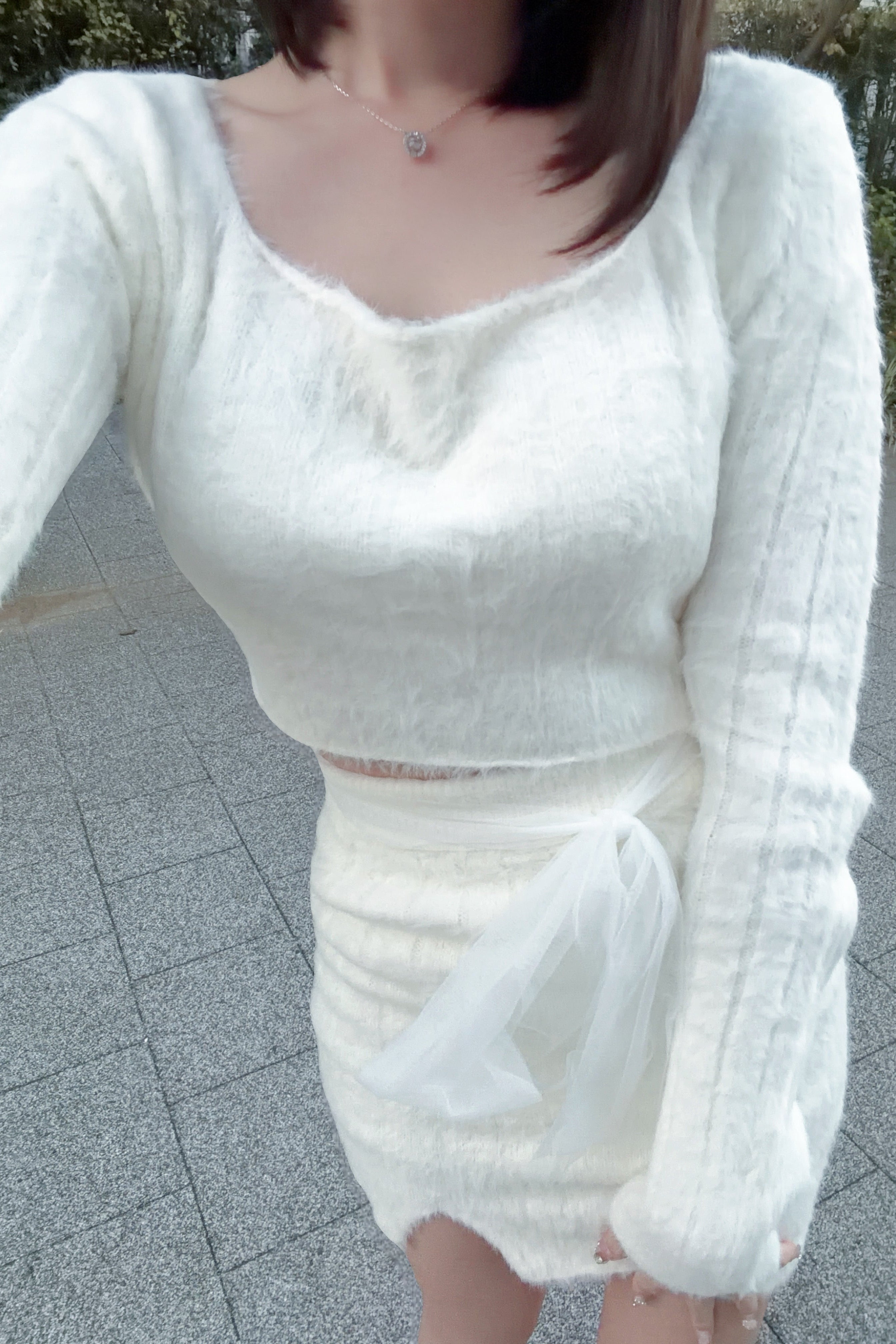 バックリボンニットセットアップ KR12679