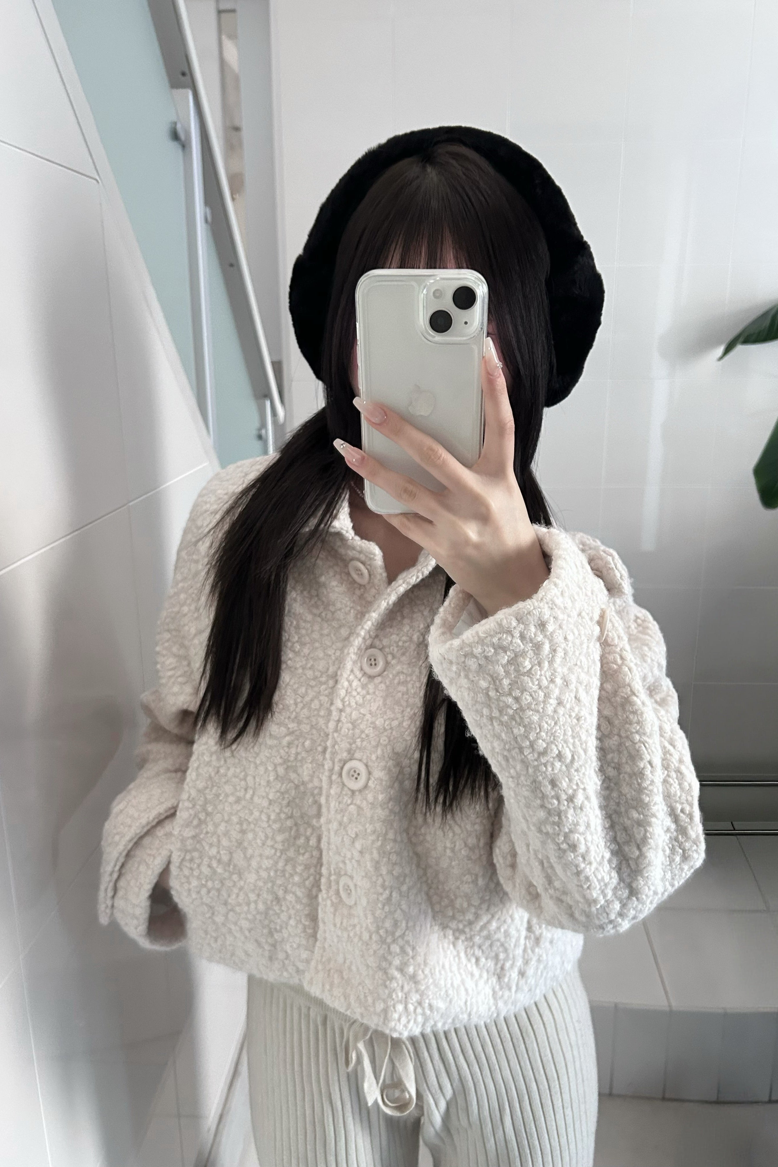 クロップドシンプルコート KR30274