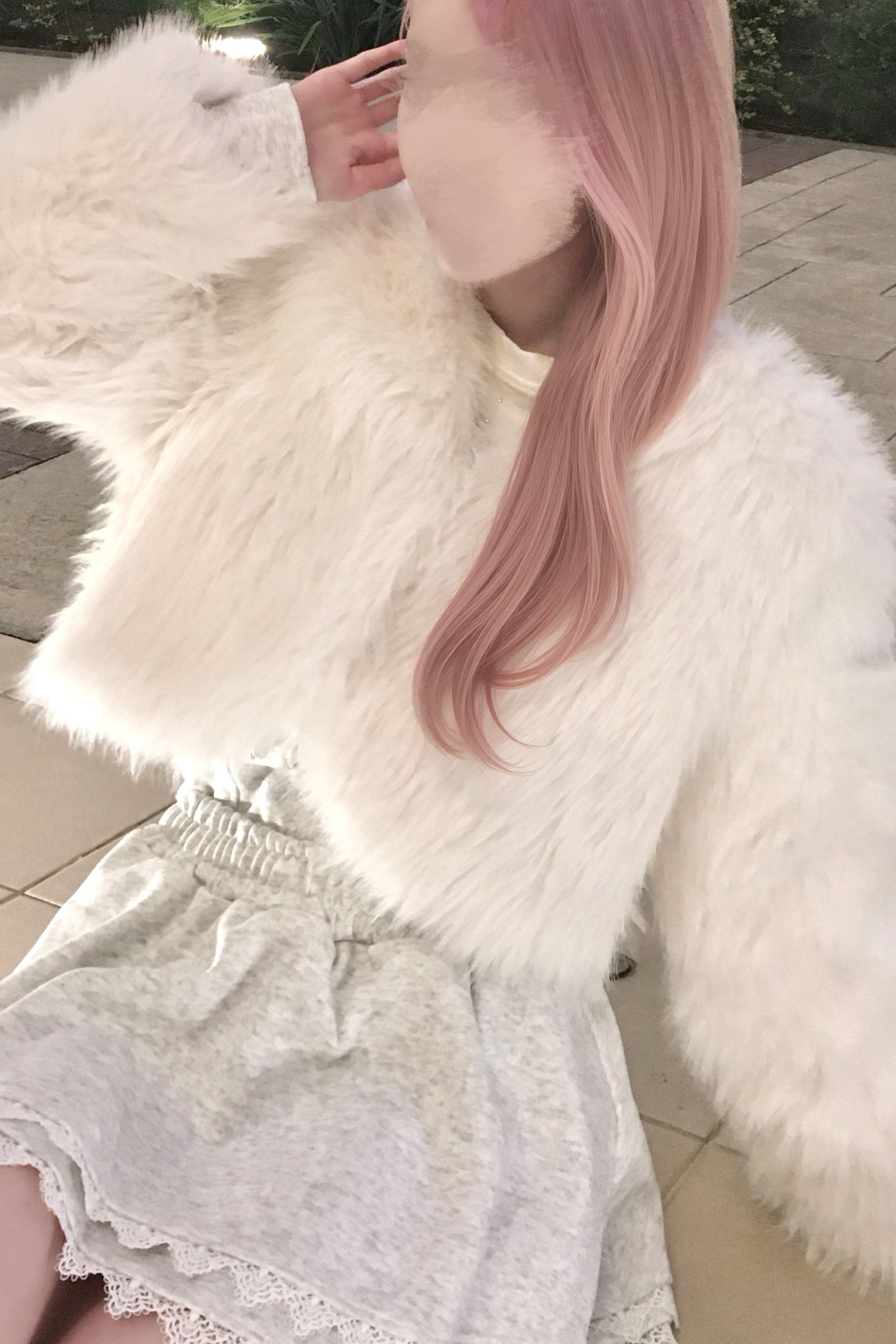 フェイクファーショートジャケット KR13427