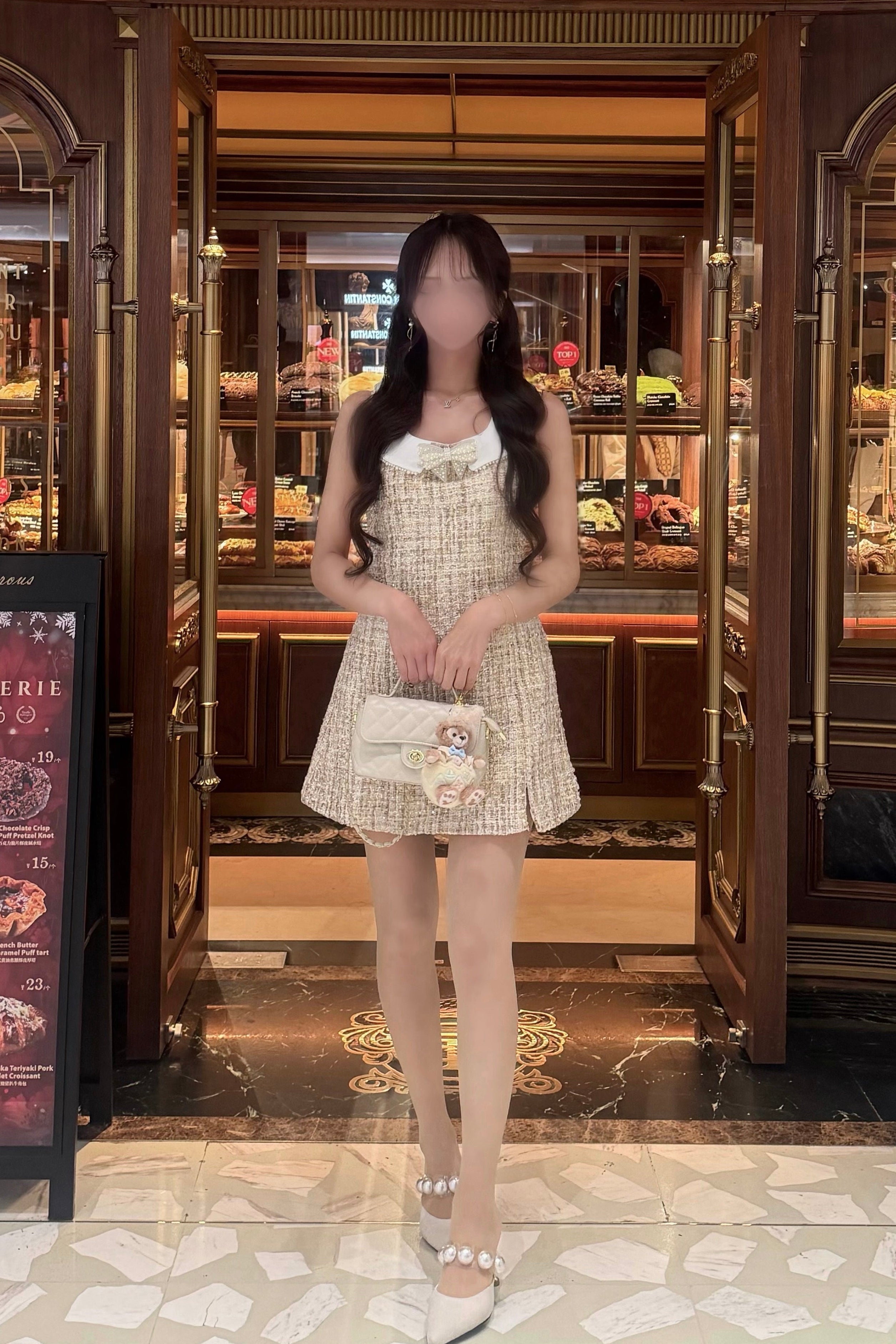 ツイードノースリーブミニワンピース KR14485
