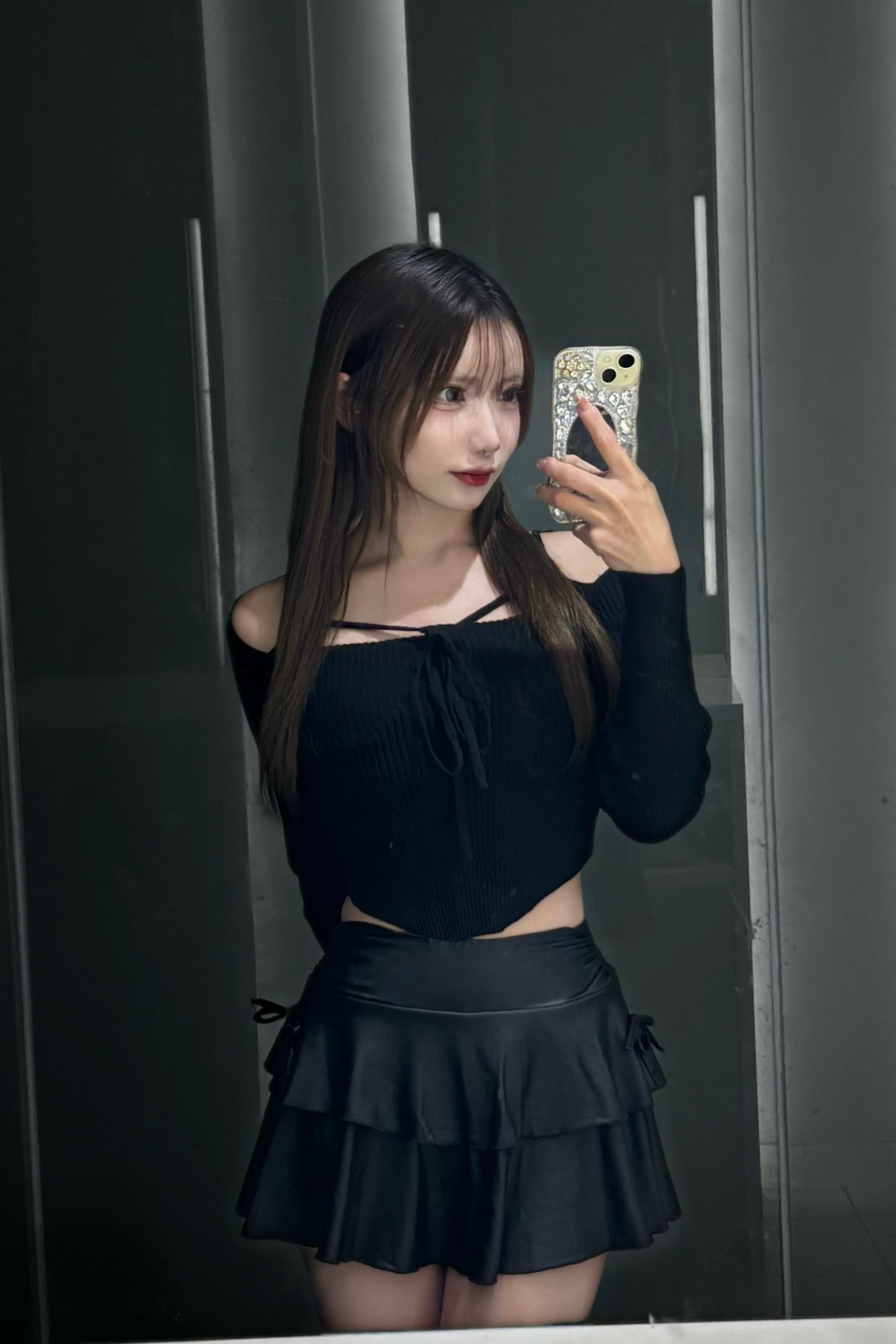 デザインリブカットソー KR12824