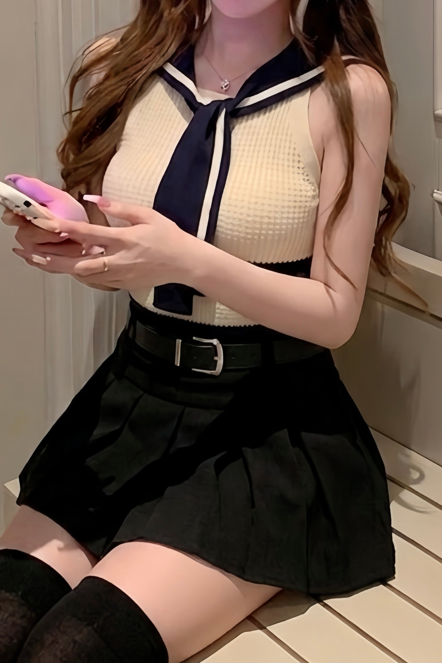 マリンボーダーニットトップス KR14542