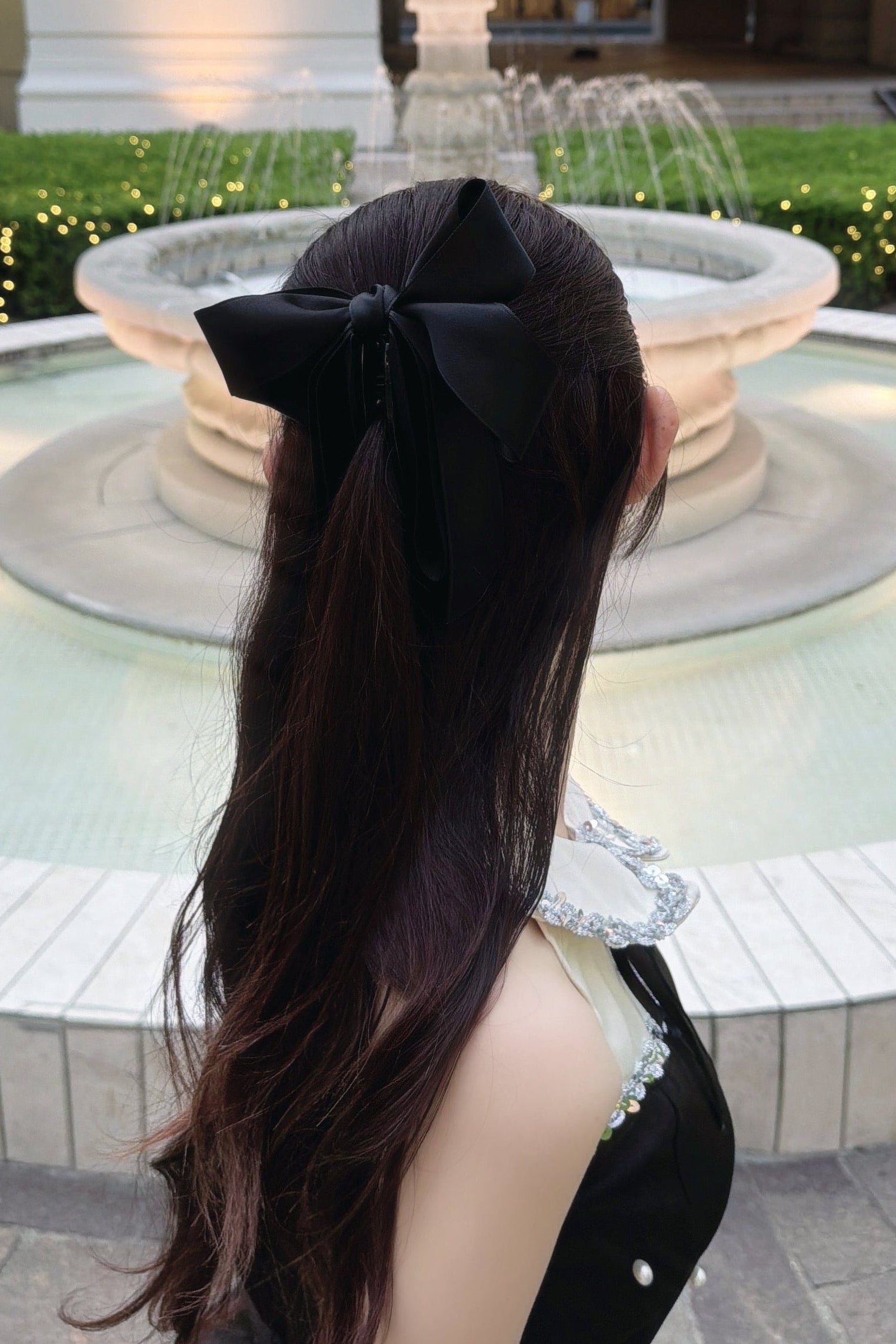 サテンリボンヘアクリップ KR15039