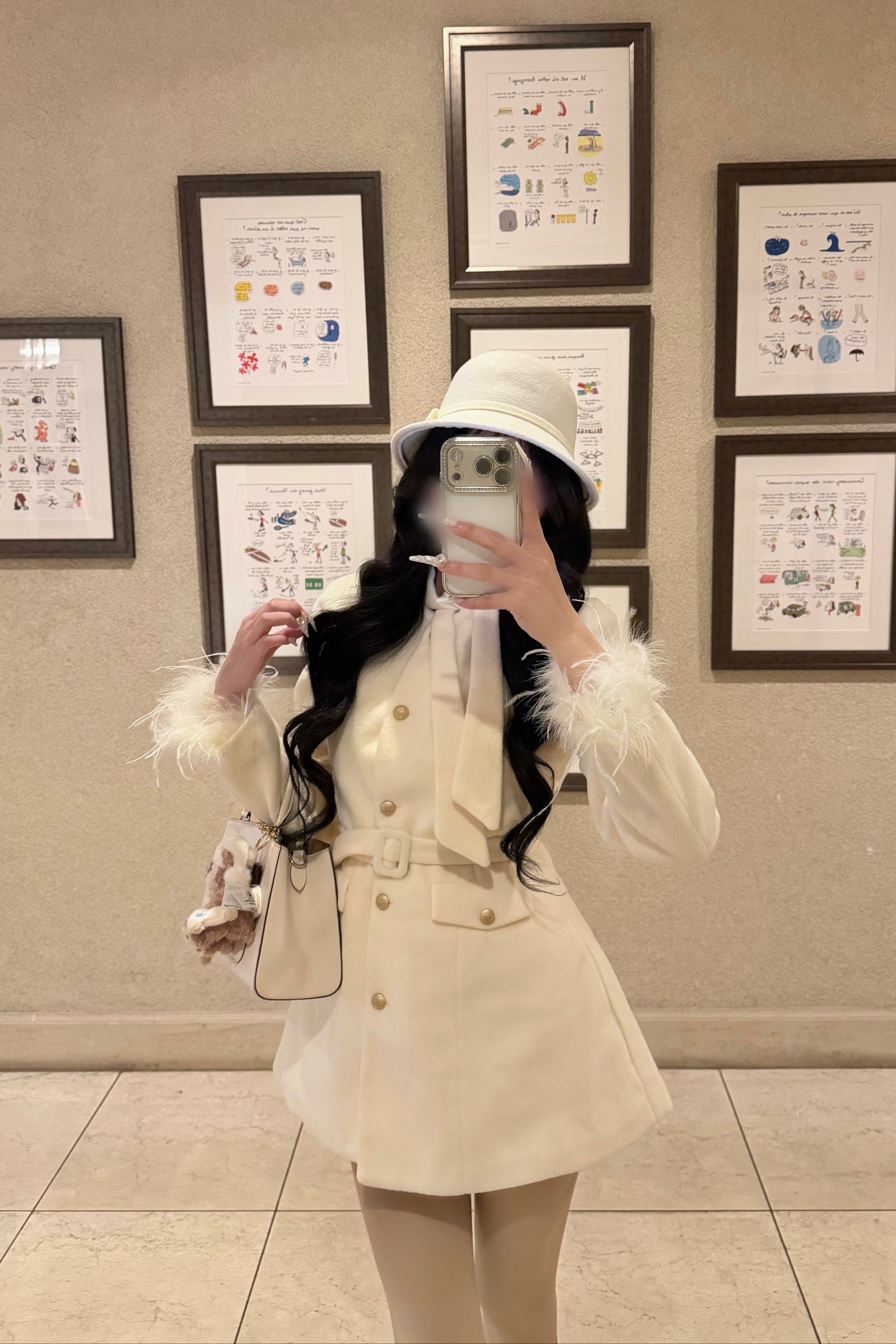 エレガントフェザーコート KR30455