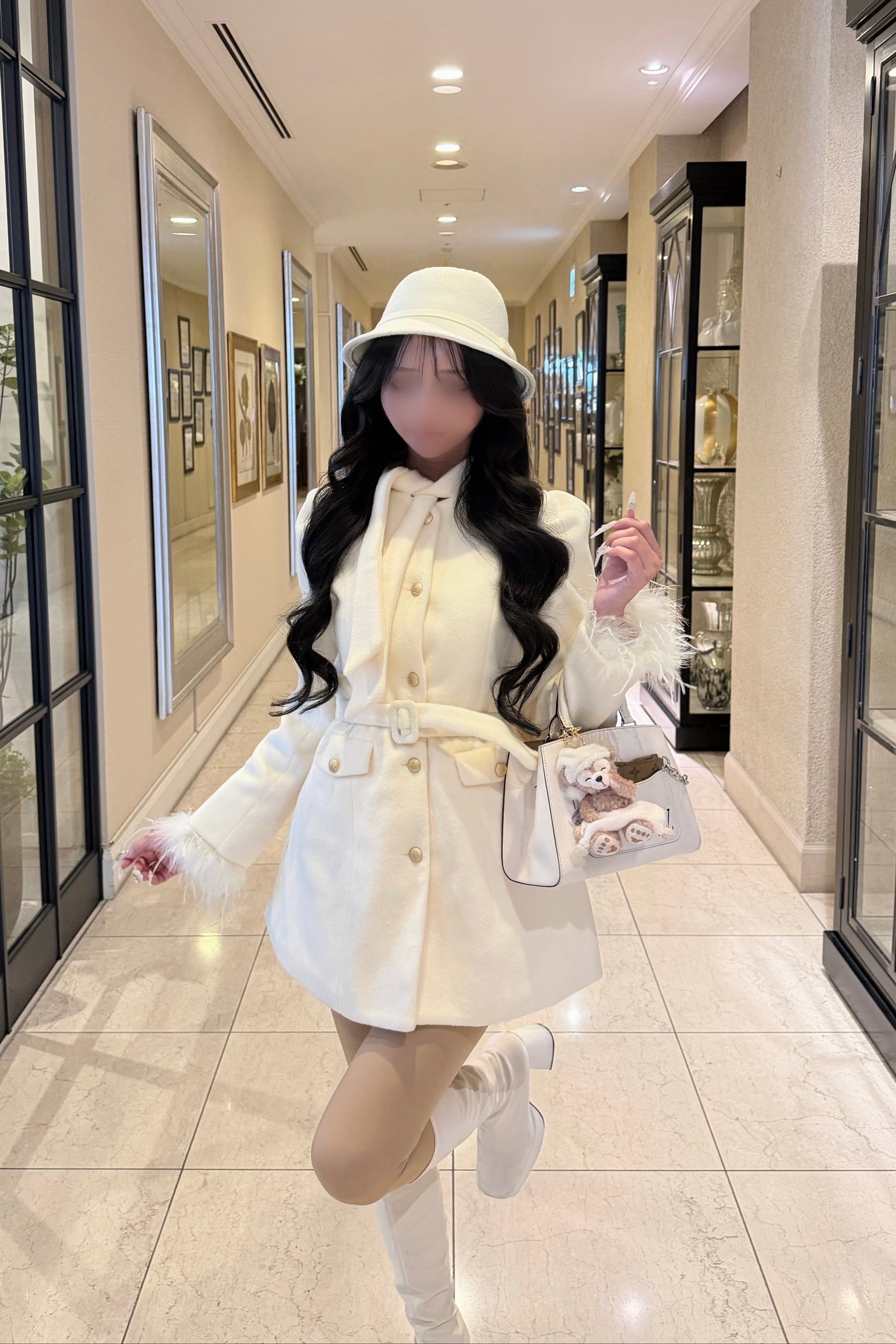 エレガントフェザーコート KR30455