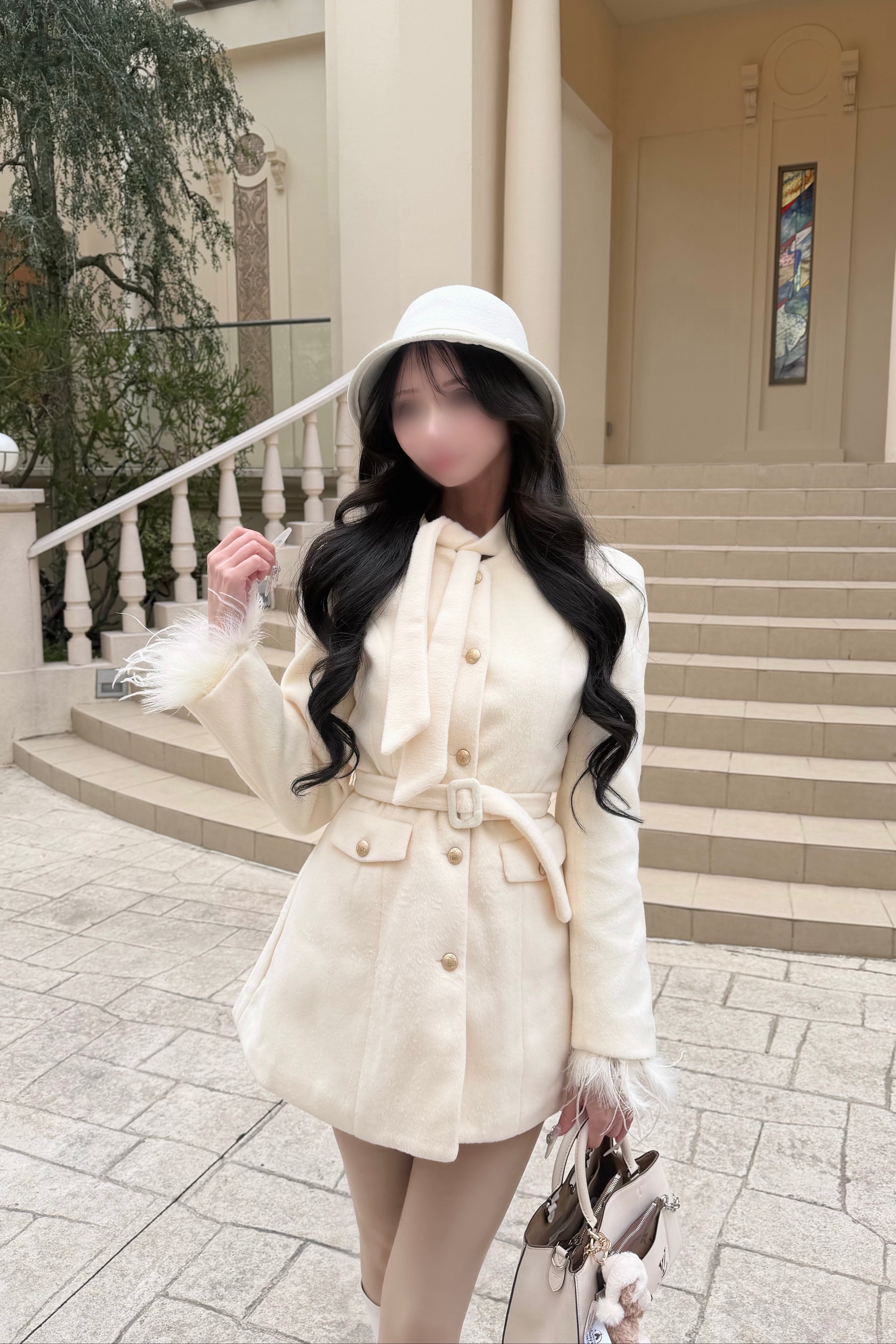 エレガントフェザーコート KR30455