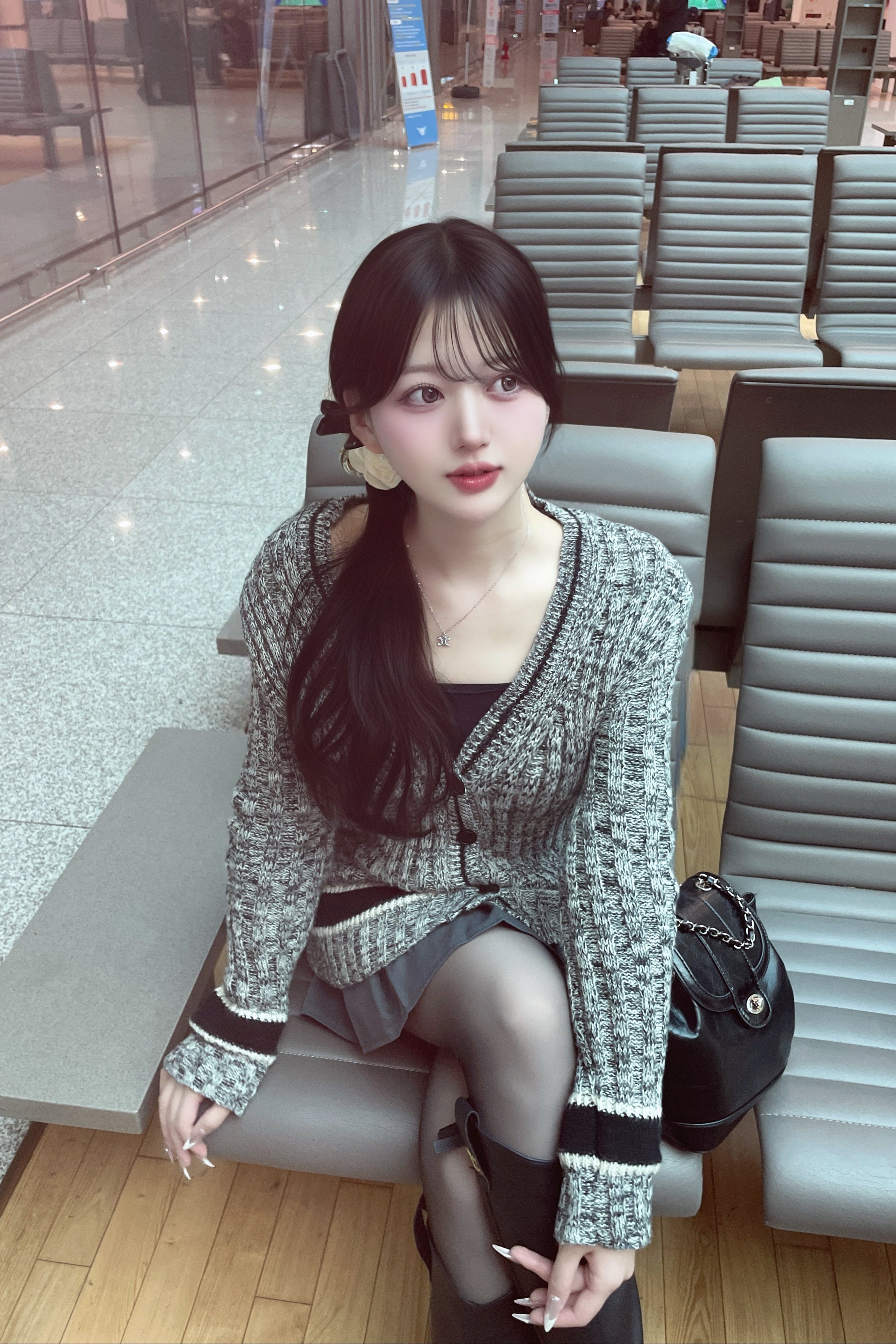 バイカラーニットカーディガン KR13921