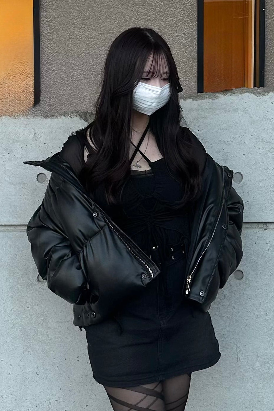 フェイクレザーショートダウン KR30168