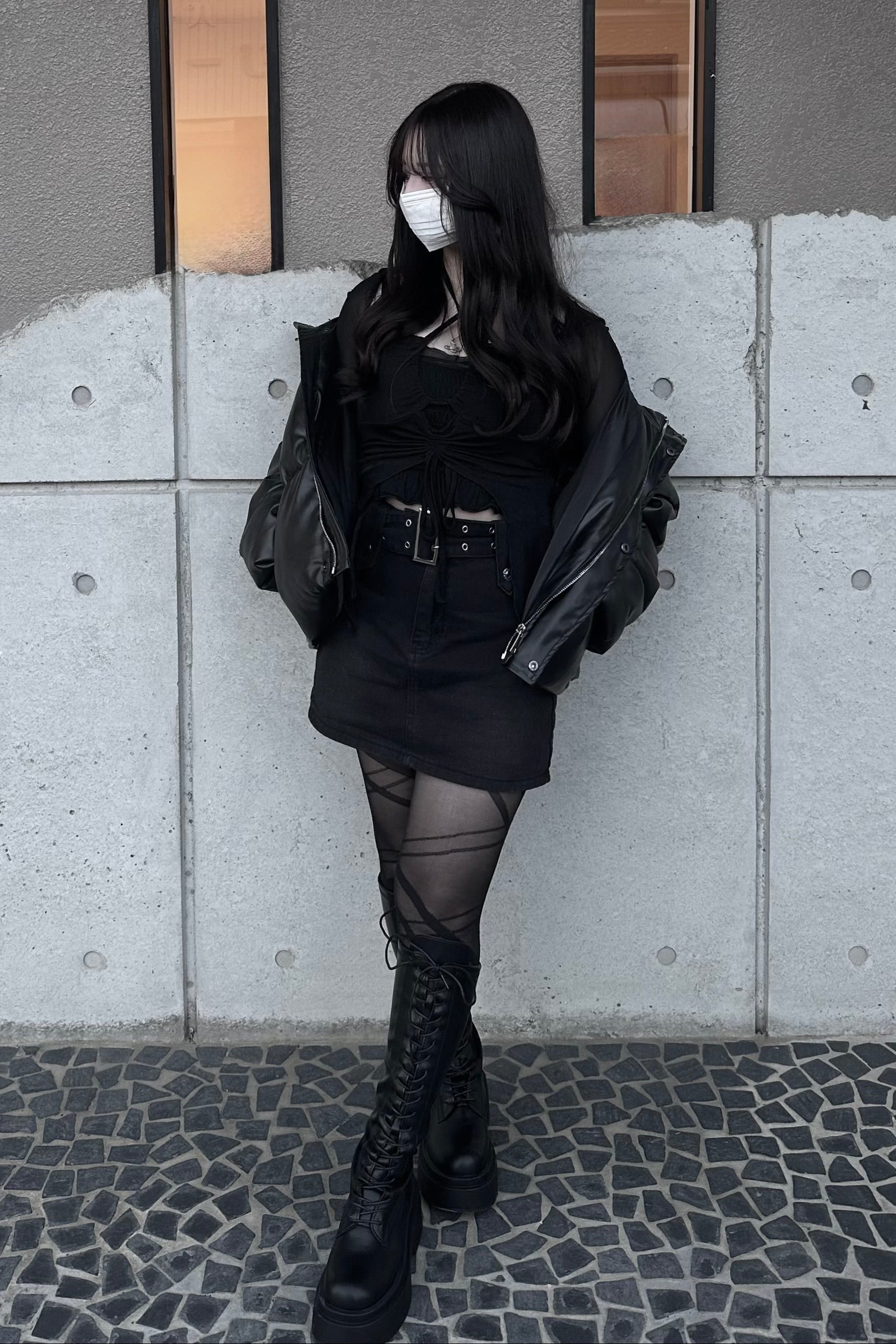 フェイクレザーショートダウン KR30168