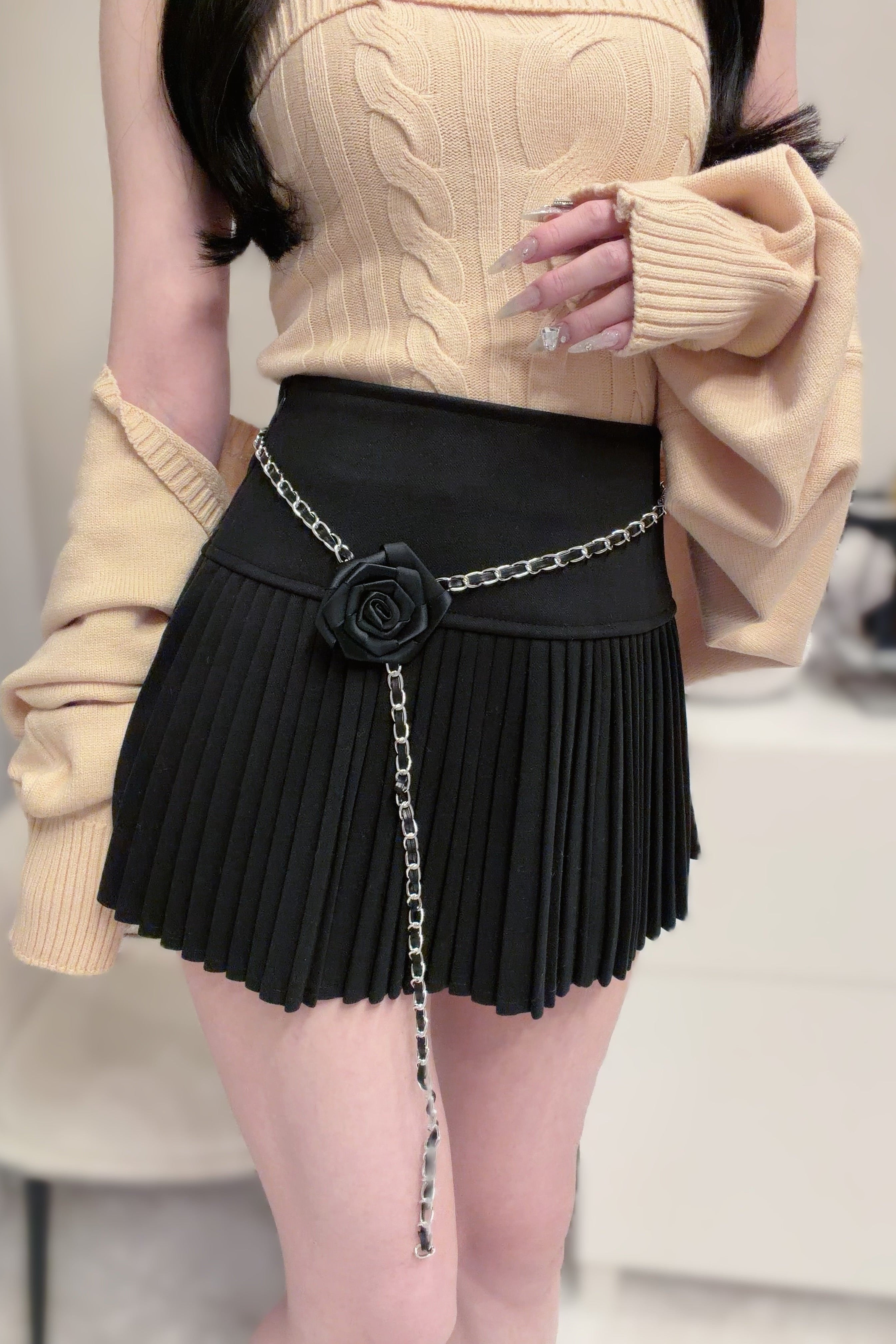 ローズプリーツスカート KR13827