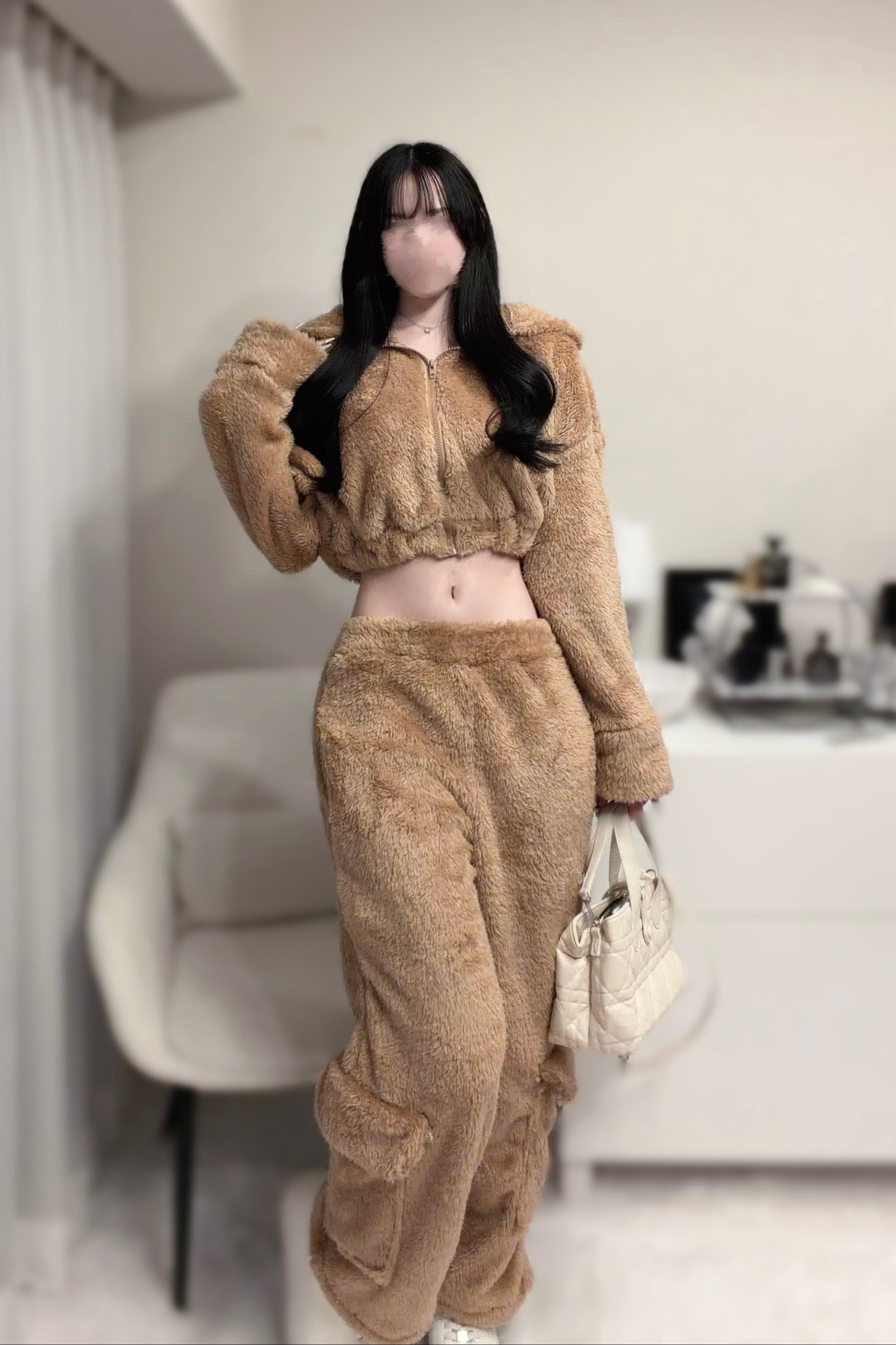 クロップドモコモコセットアップ KR30331