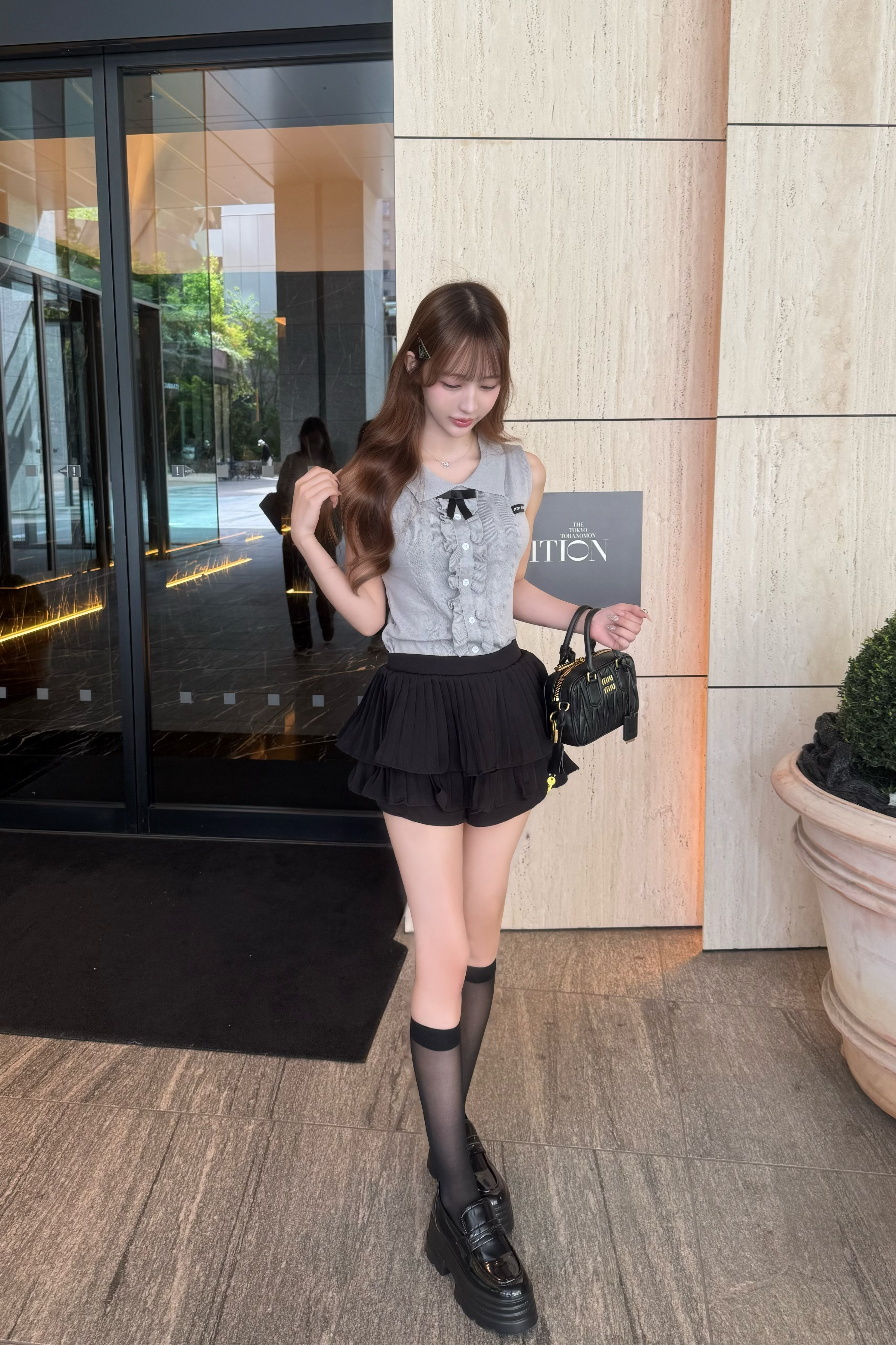 プリーツティアードミニスカパン KR14317