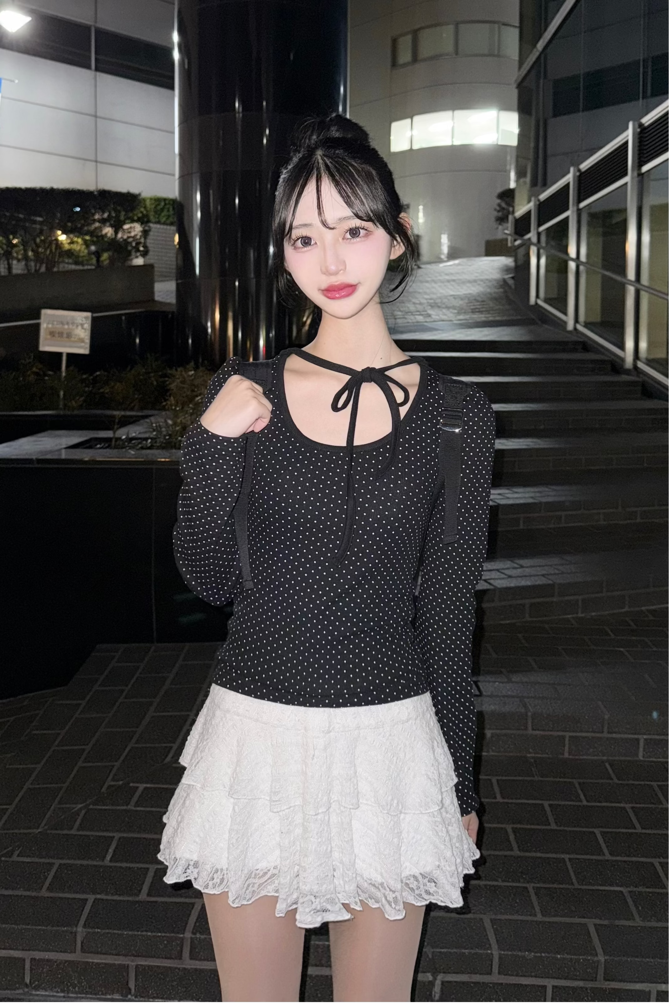 ドットリボンタイトップス KR13099