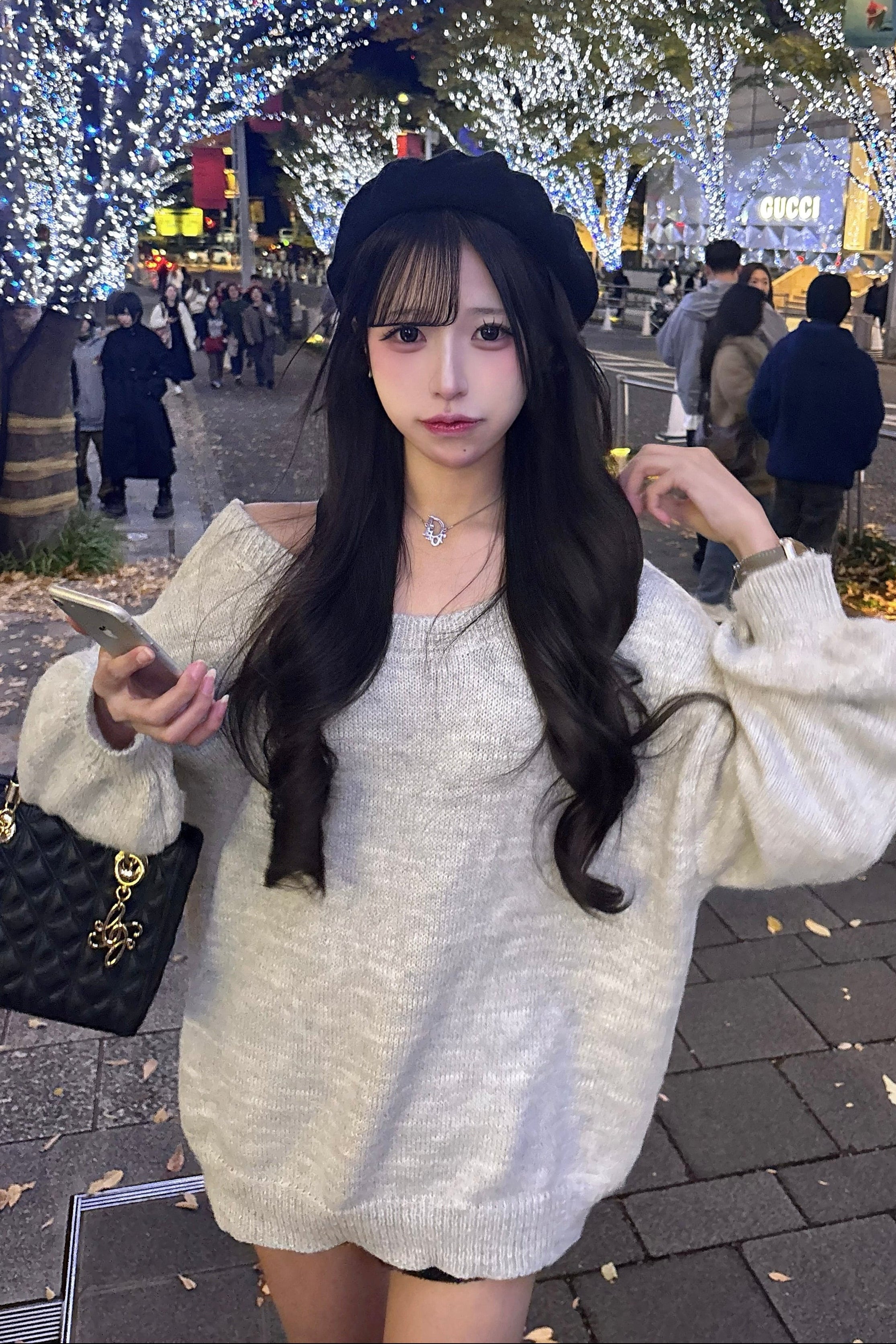 バックリボンニット KR13398