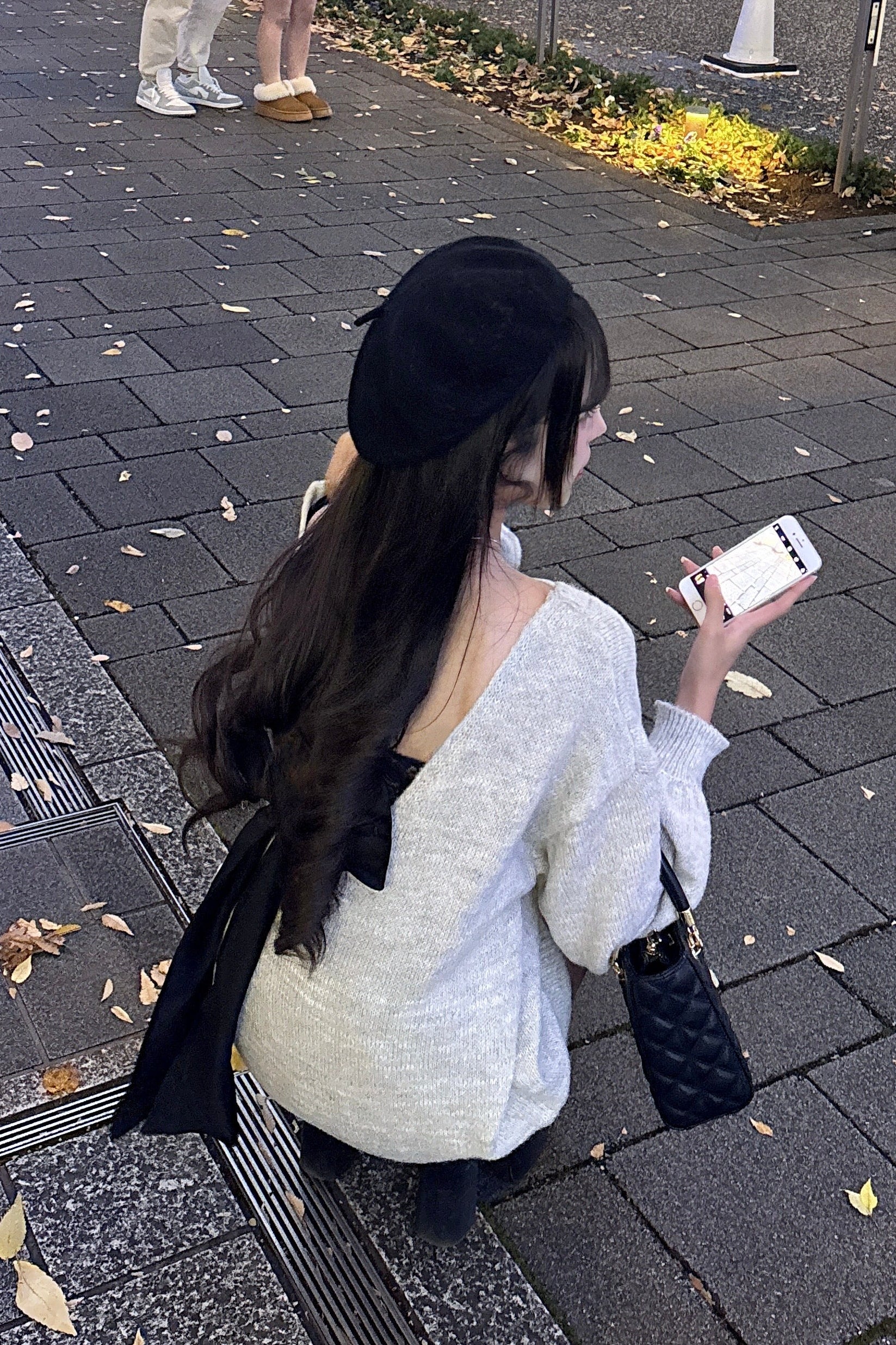 バックリボンニット KR13398