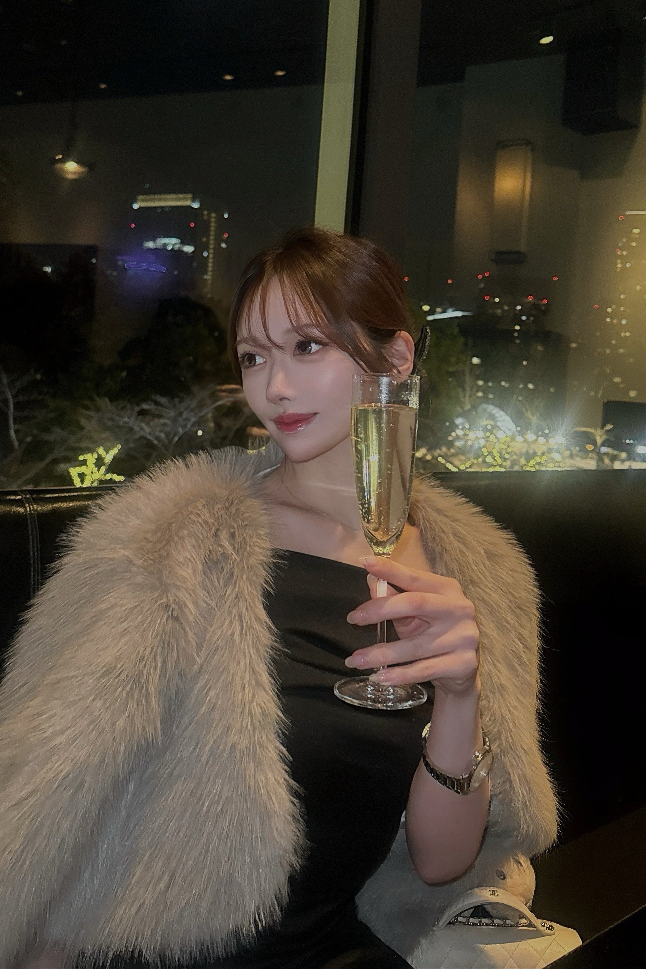 ファーショートコート KR30367