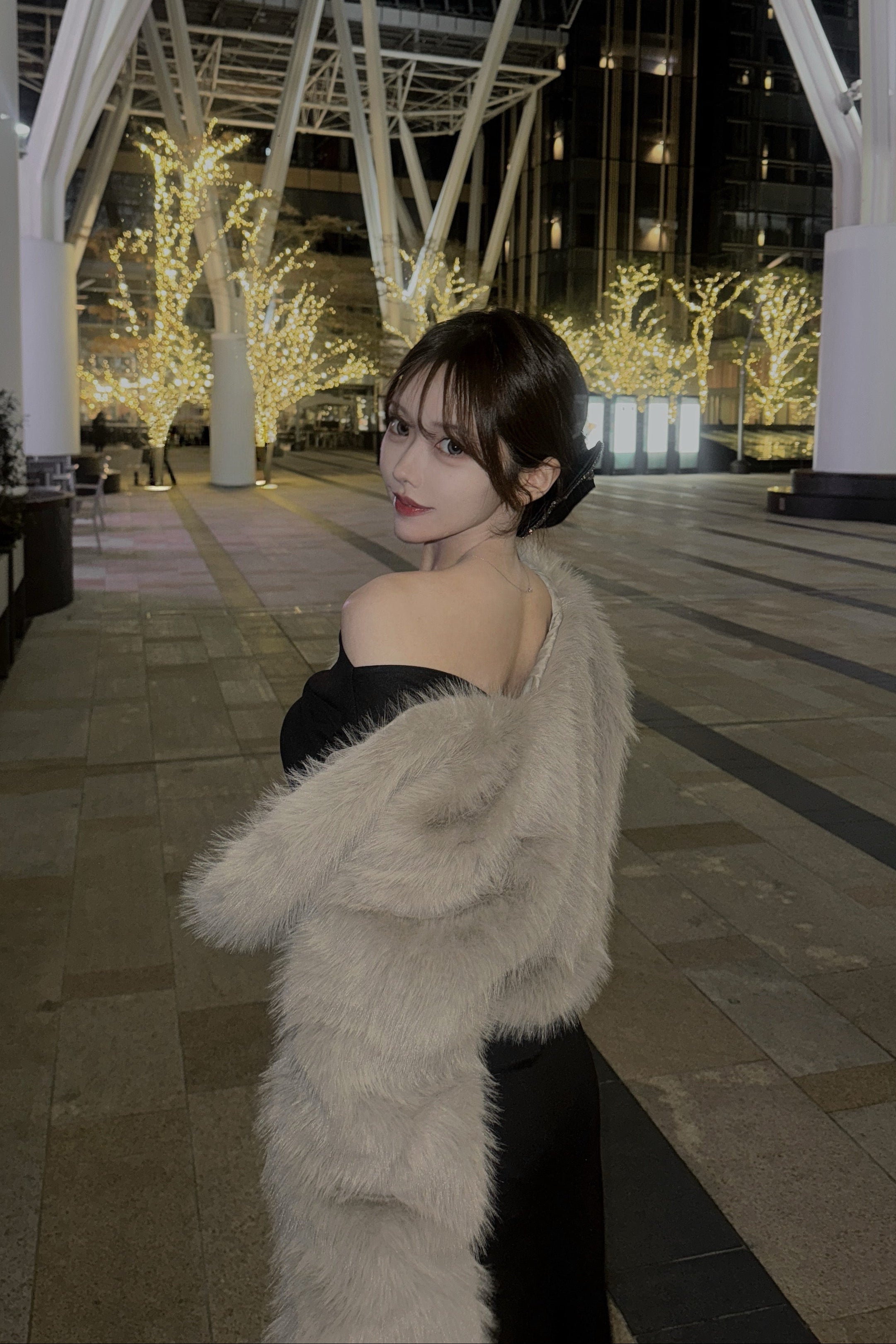 ファーショートコート KR30367