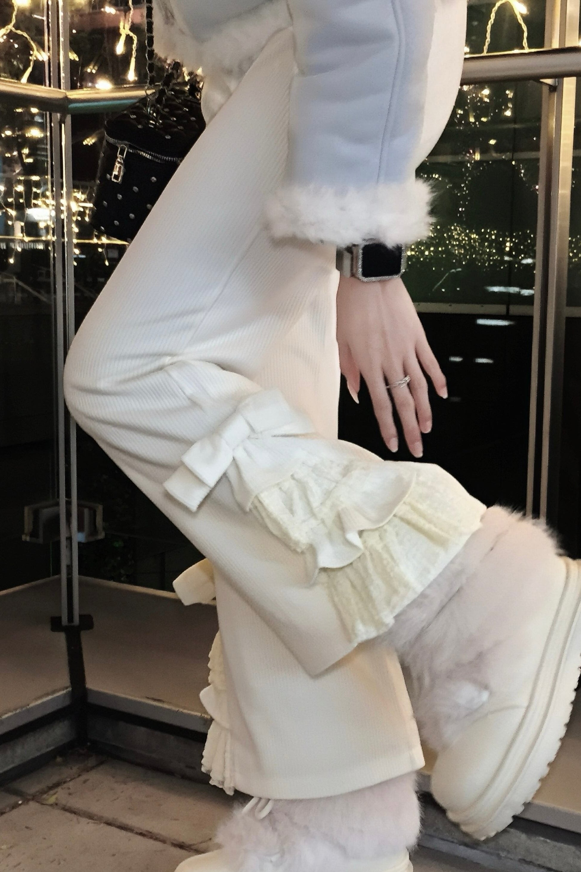 サイドリボンセミフレアスウェットパンツ KR13870
