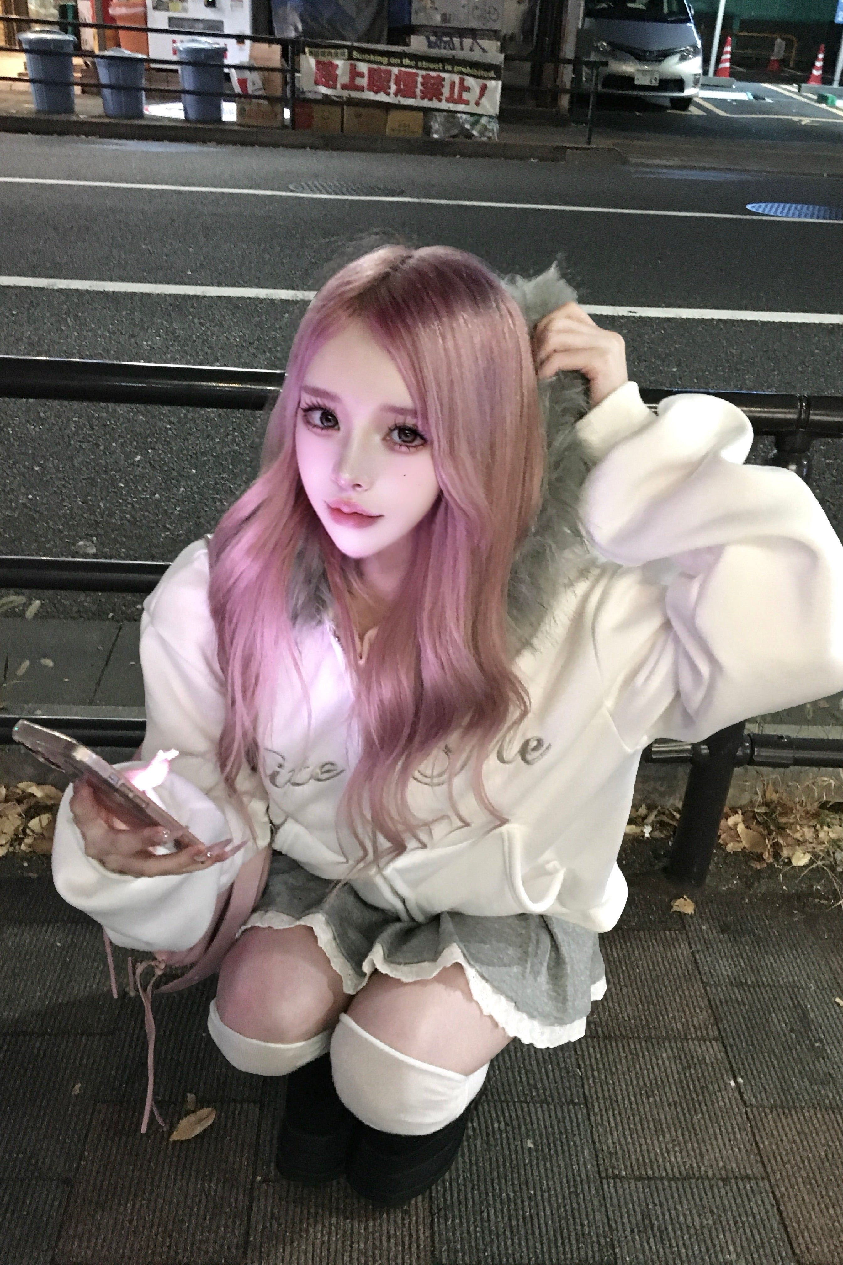 ボリュームファーフーディー KR13429