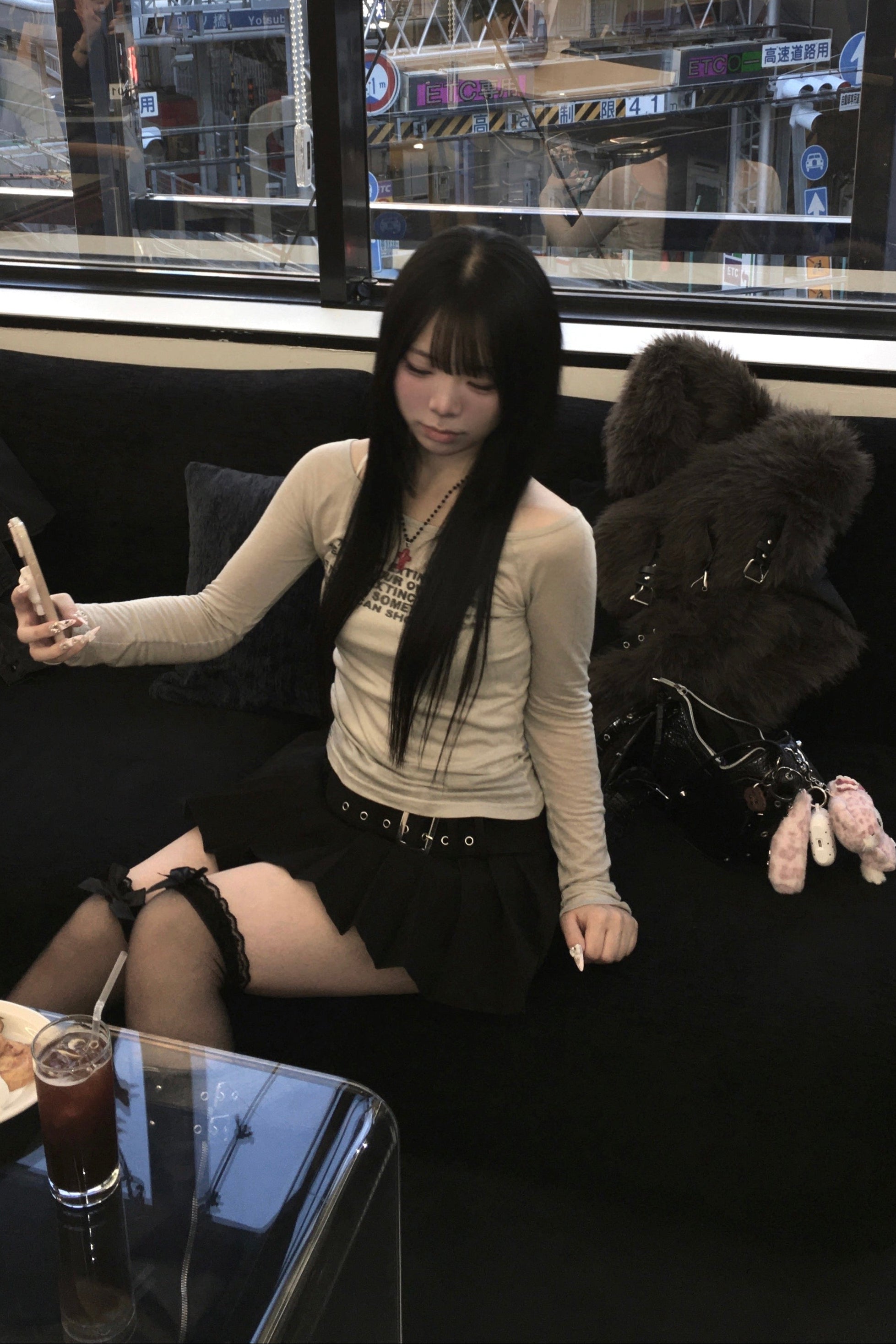 ワイドベルトプリーツミニスカート KR13618