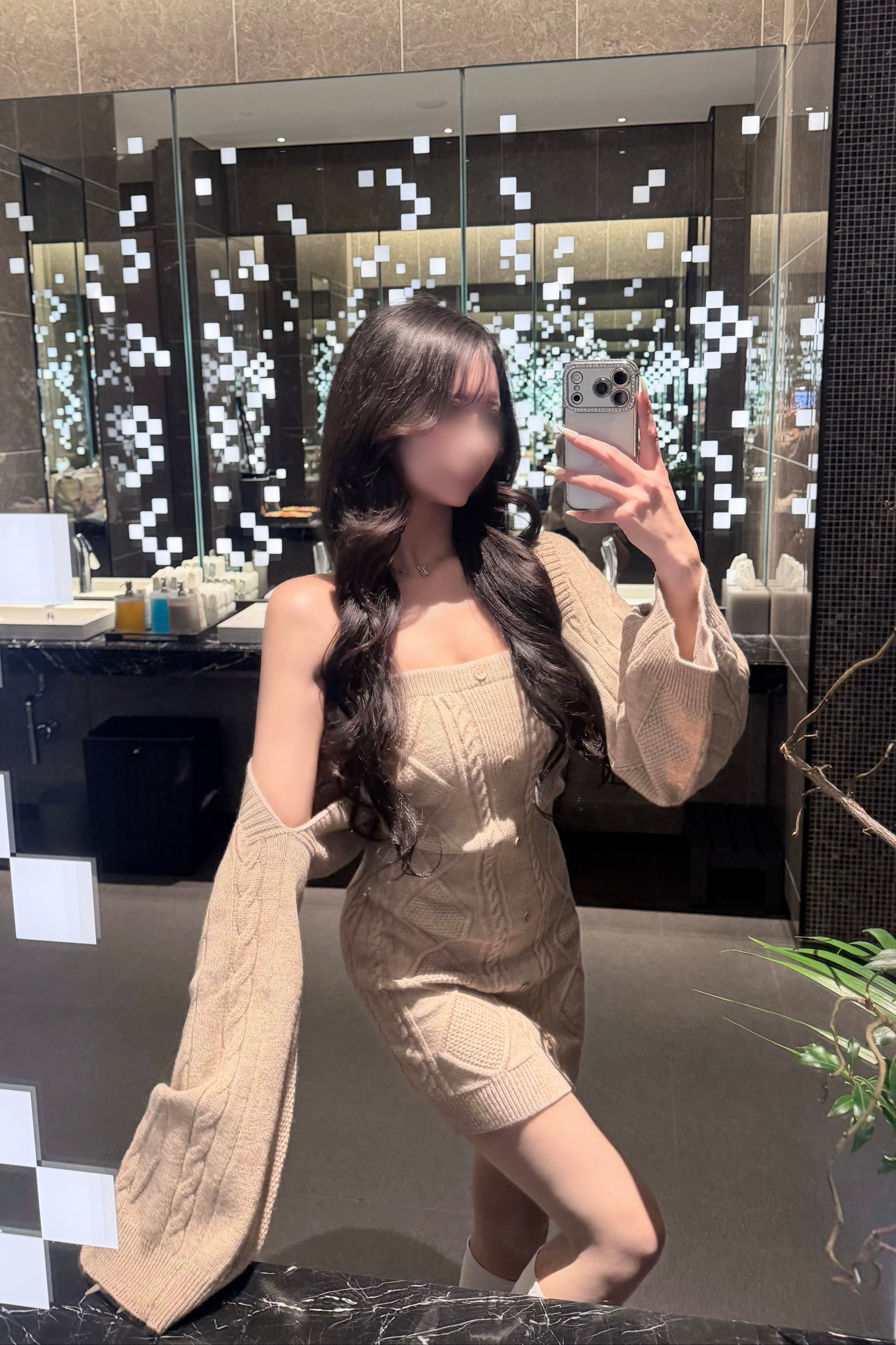 ワンショルニットワンピ KR14157