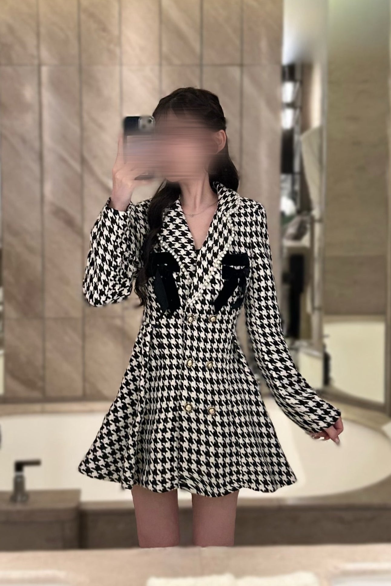 ハウンドトゥースコート KR13615