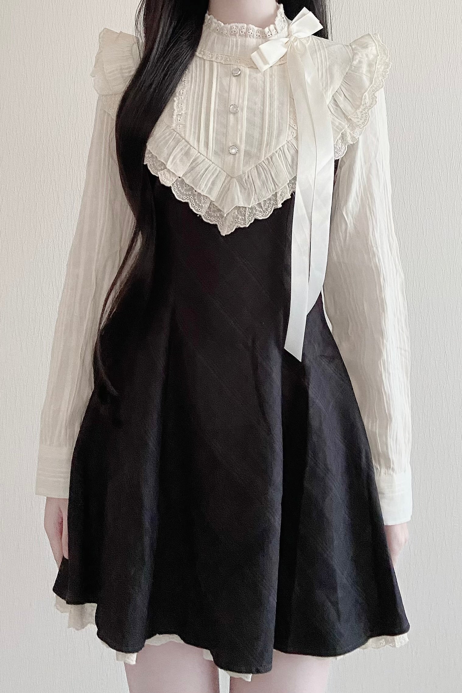 リボンレースドッキングワンピース KR14016