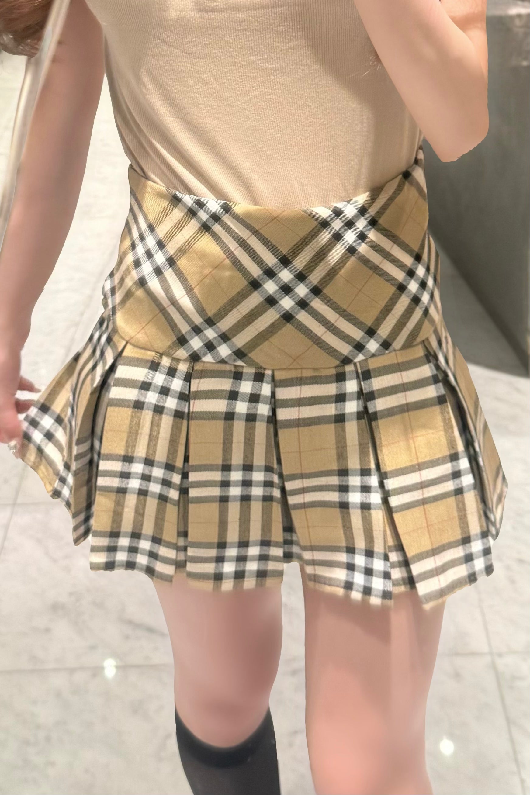 チェックフレアプリーツスカート KR14544