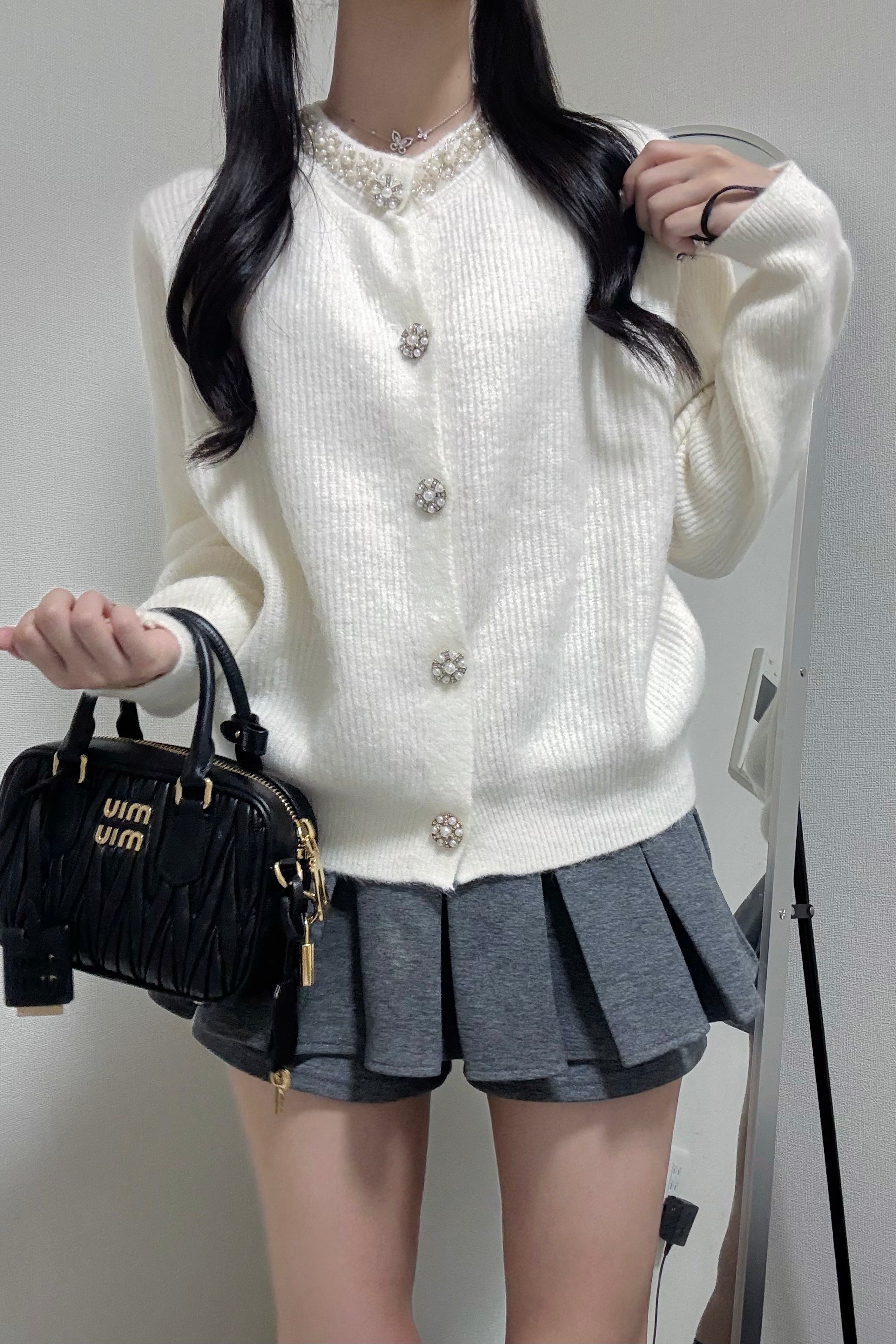 ビジューニットカーディガン KR12347